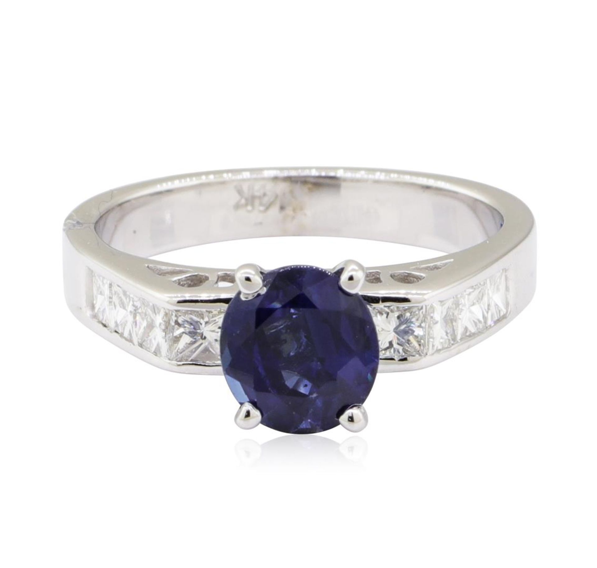 2.42 ctw Sapphire and Diamond Ring - 14KT White Gold - Image 2 of 5