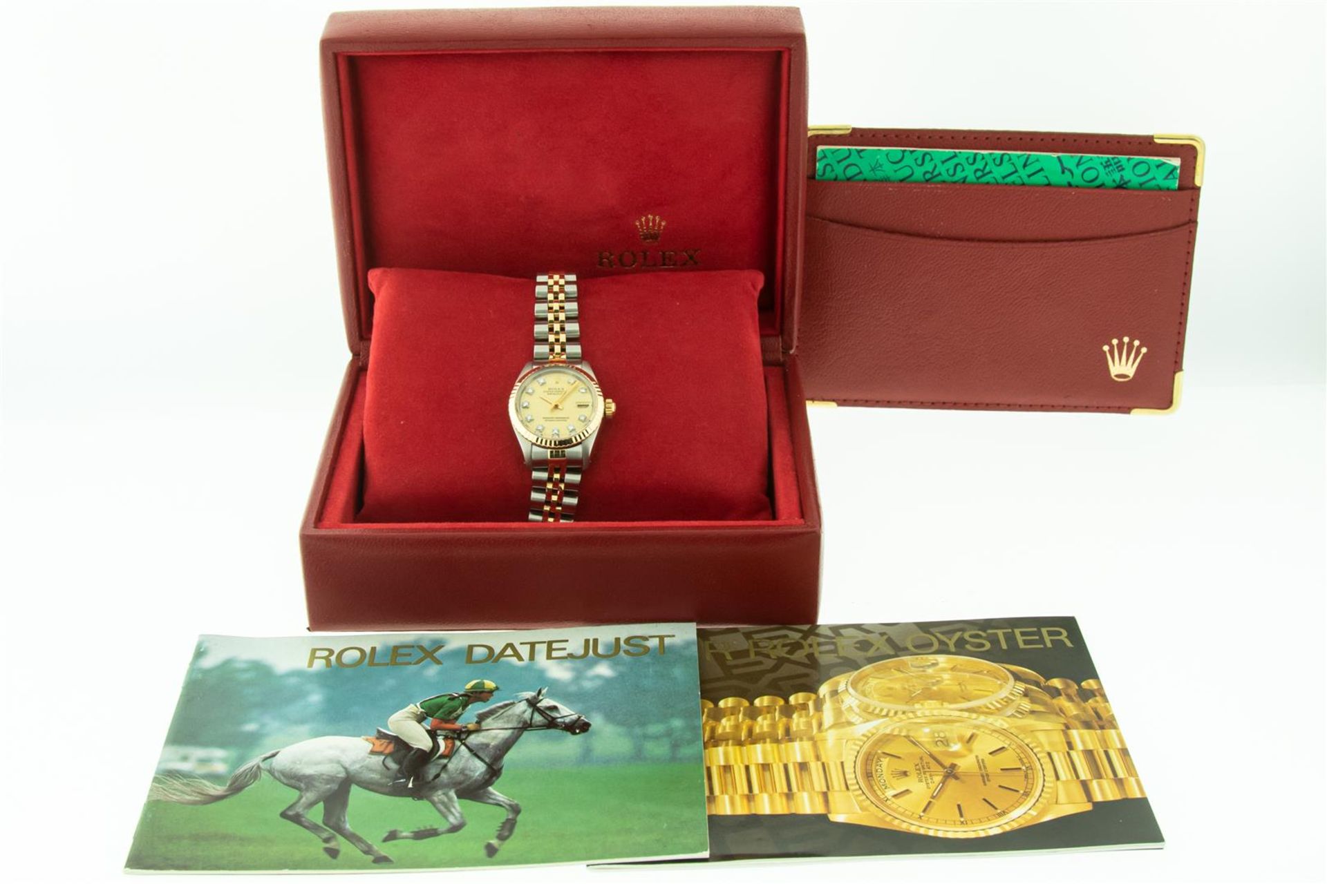 Rolex Datejust 26 Original Champagne Diamond Box Papers 18K/SS Yellow Gold Compl - Image 2 of 9