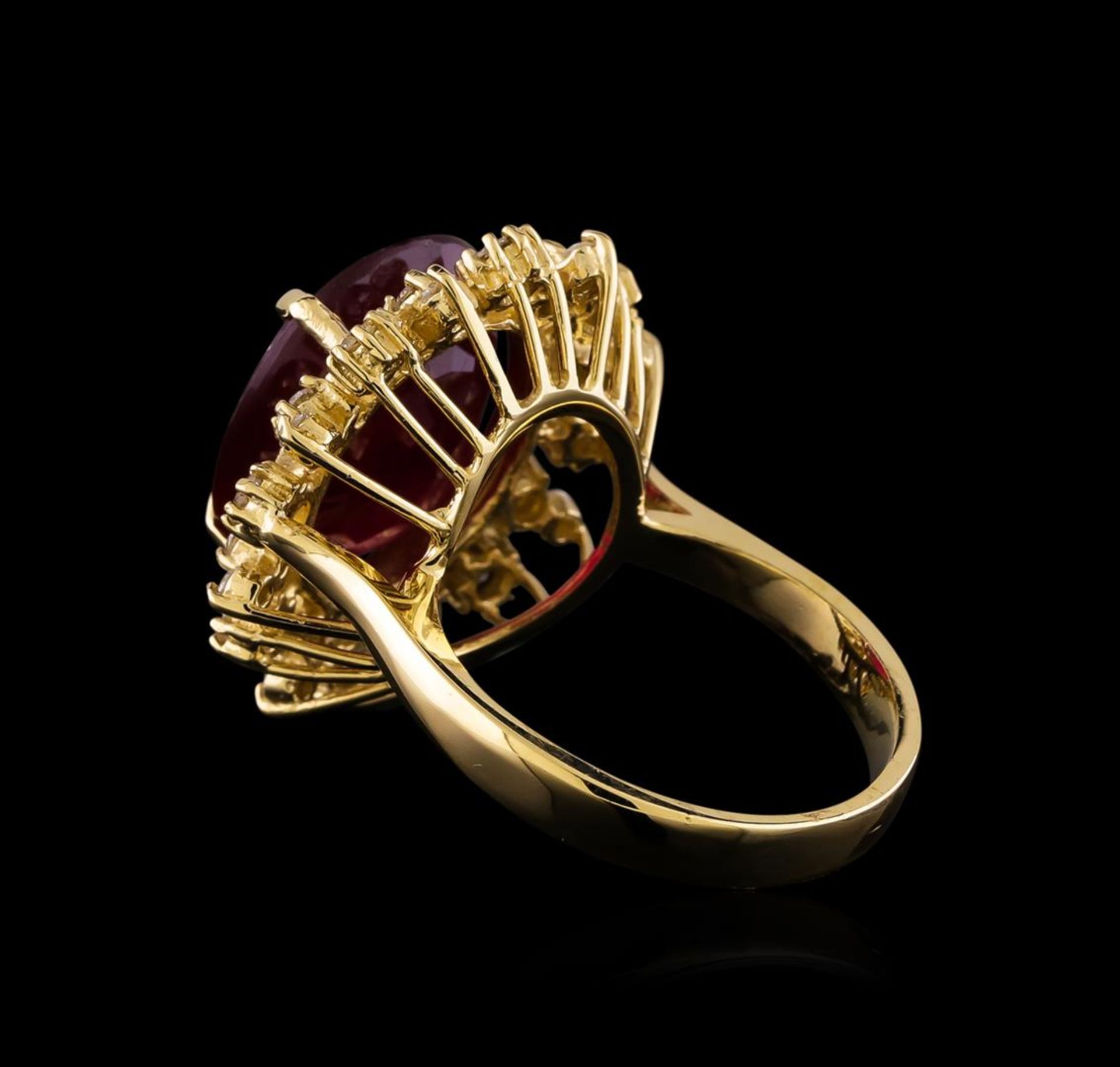 10.98 ctw Ruby and Diamond Ring - 14KT Yellow Gold - Image 3 of 6