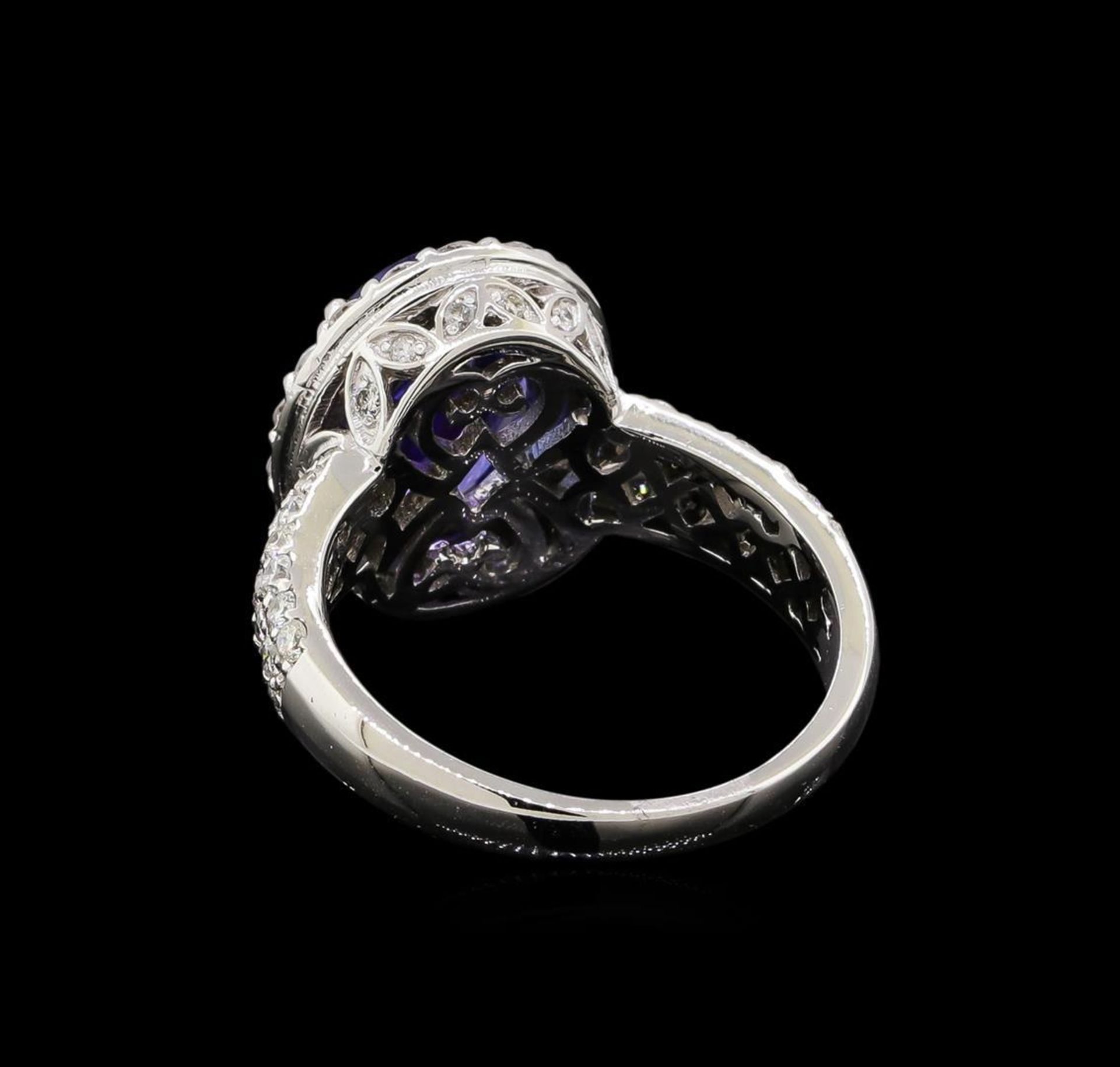 3.16 ctw Tanzanite and Diamond Ring - 14KT White Gold - Image 3 of 6