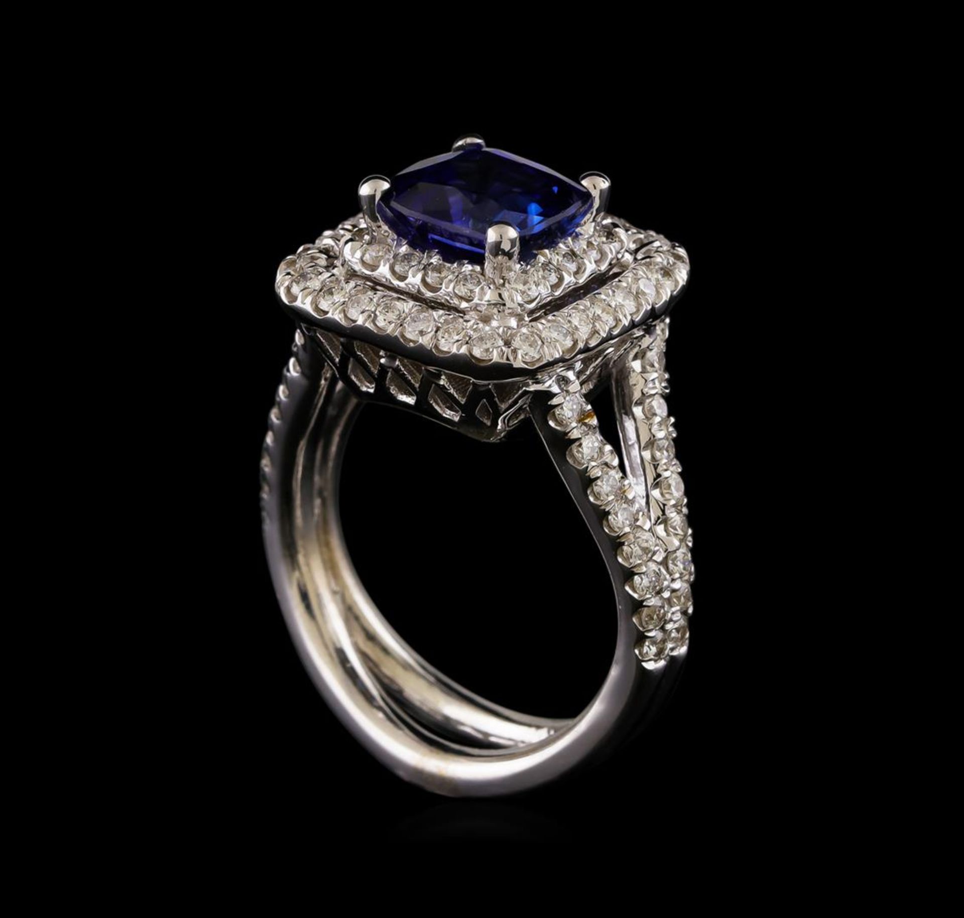 14KT White Gold 2.72 ctw Sapphire and Diamond Ring - Image 4 of 5