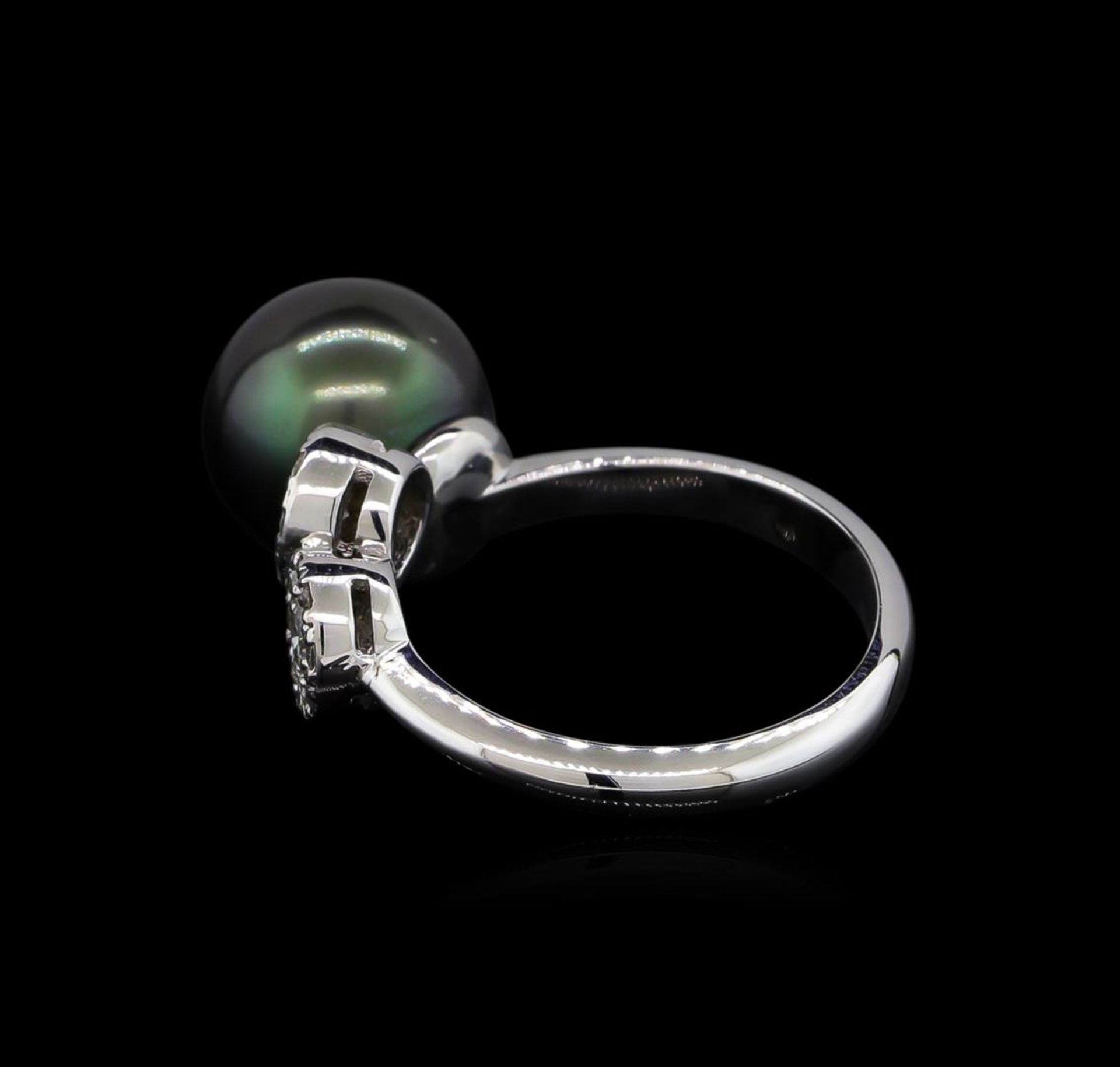 0.37ctw Pearl and Diamond Ring - 14KT White Gold - Image 3 of 4