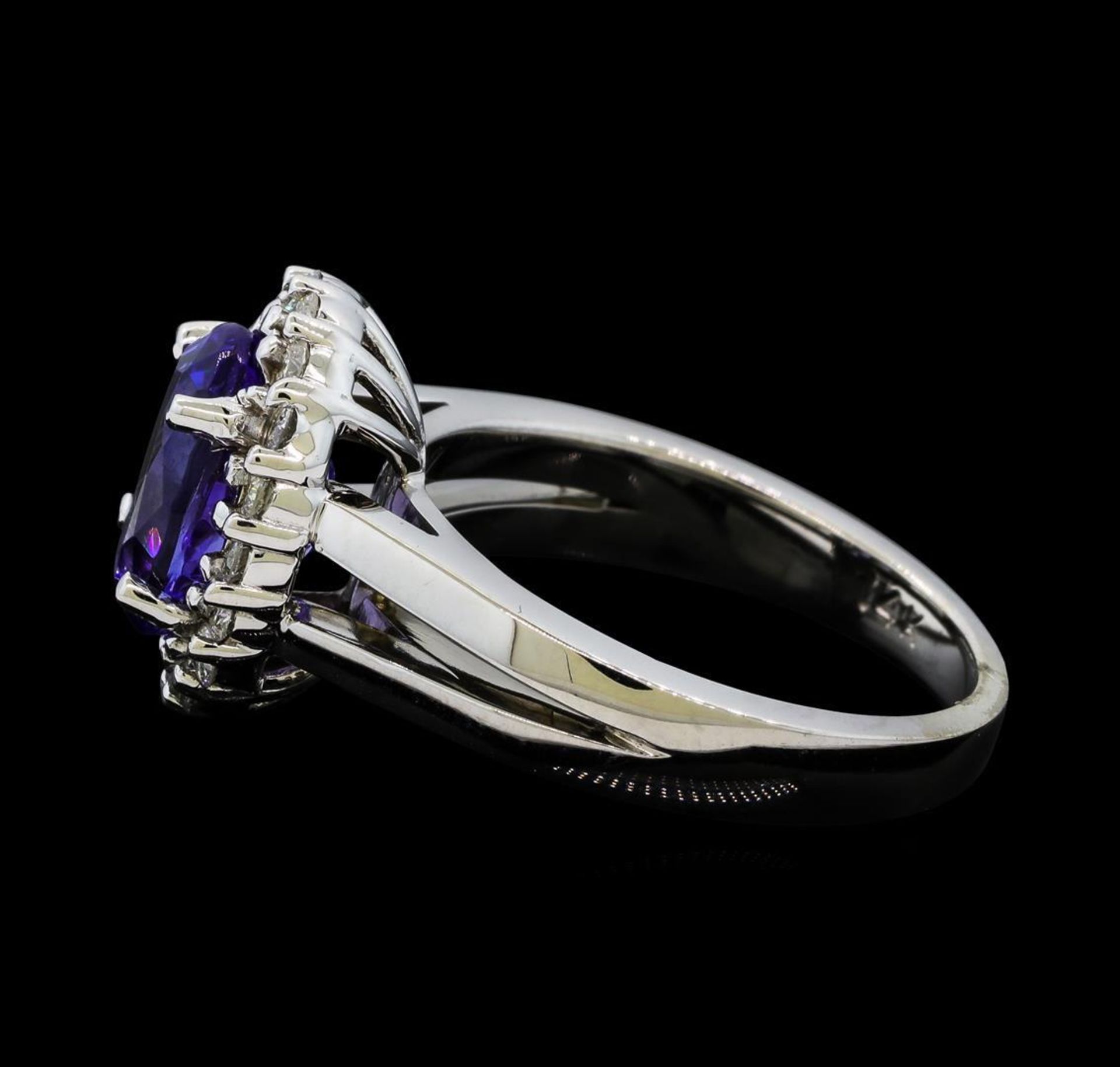 3.11 ctw Tanzanite and Diamond Ring - 14KT White Gold - Image 3 of 5