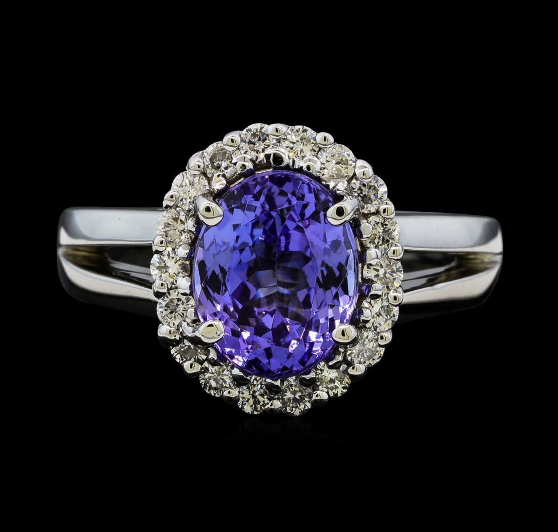 3.11 ctw Tanzanite and Diamond Ring - 14KT White Gold - Image 2 of 5