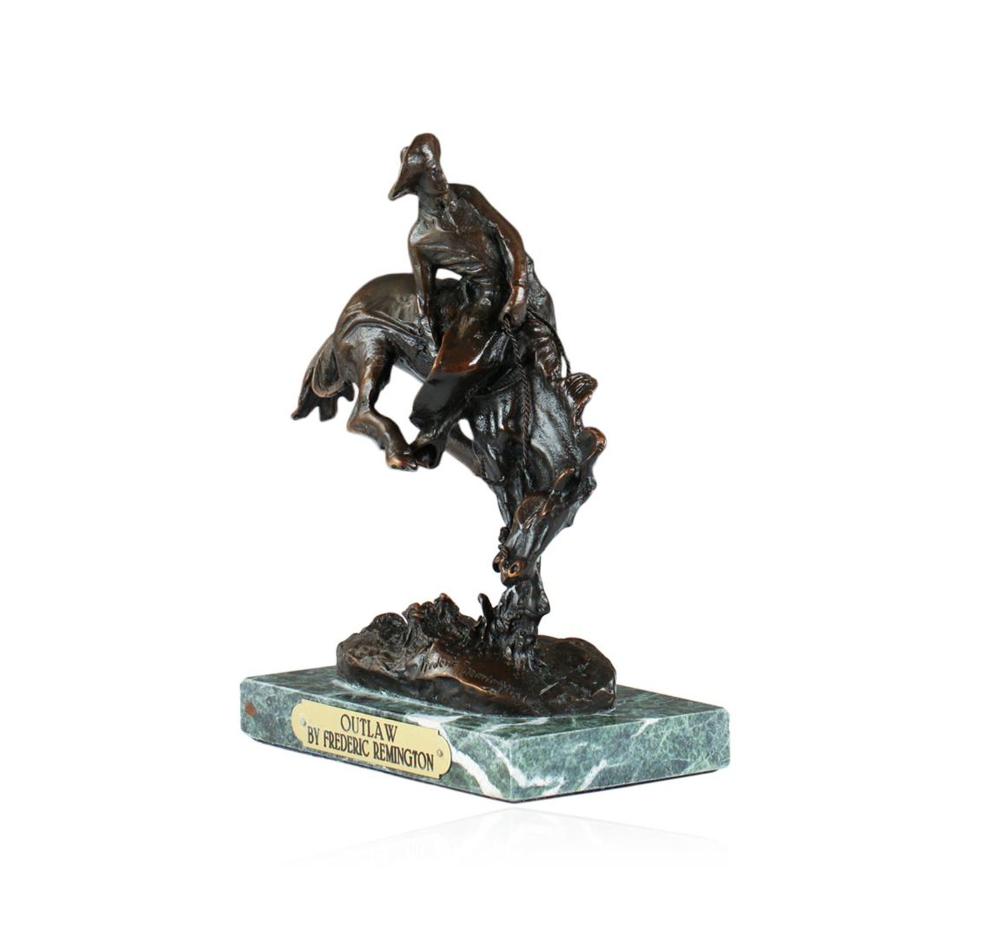 Outlaw Bronze Replica By Frederic Remington - Image 5 of 6