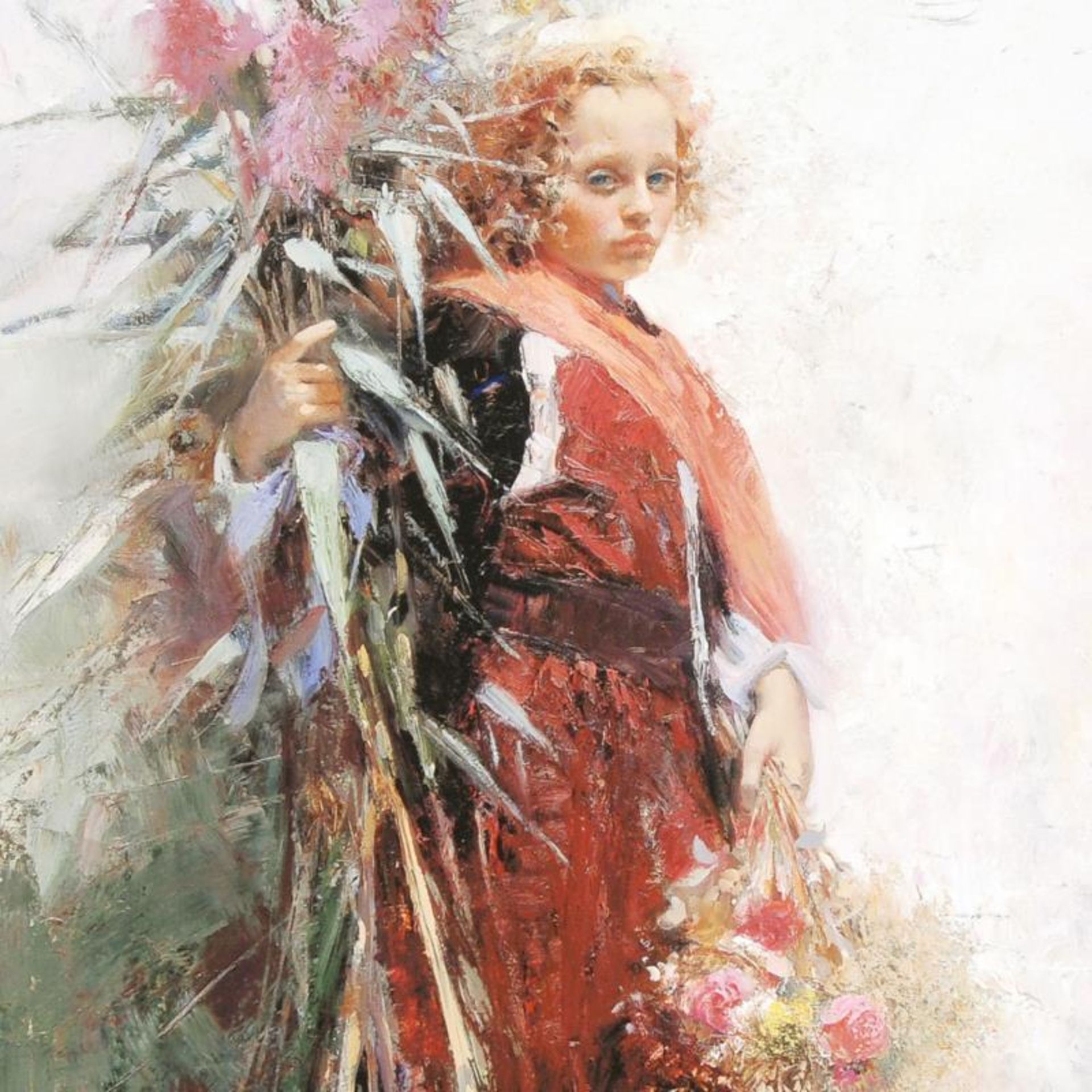 Pino (1931-2010), "Flower Child" Limited Edition on Canvas, Numbered and Hand Si - Image 2 of 2