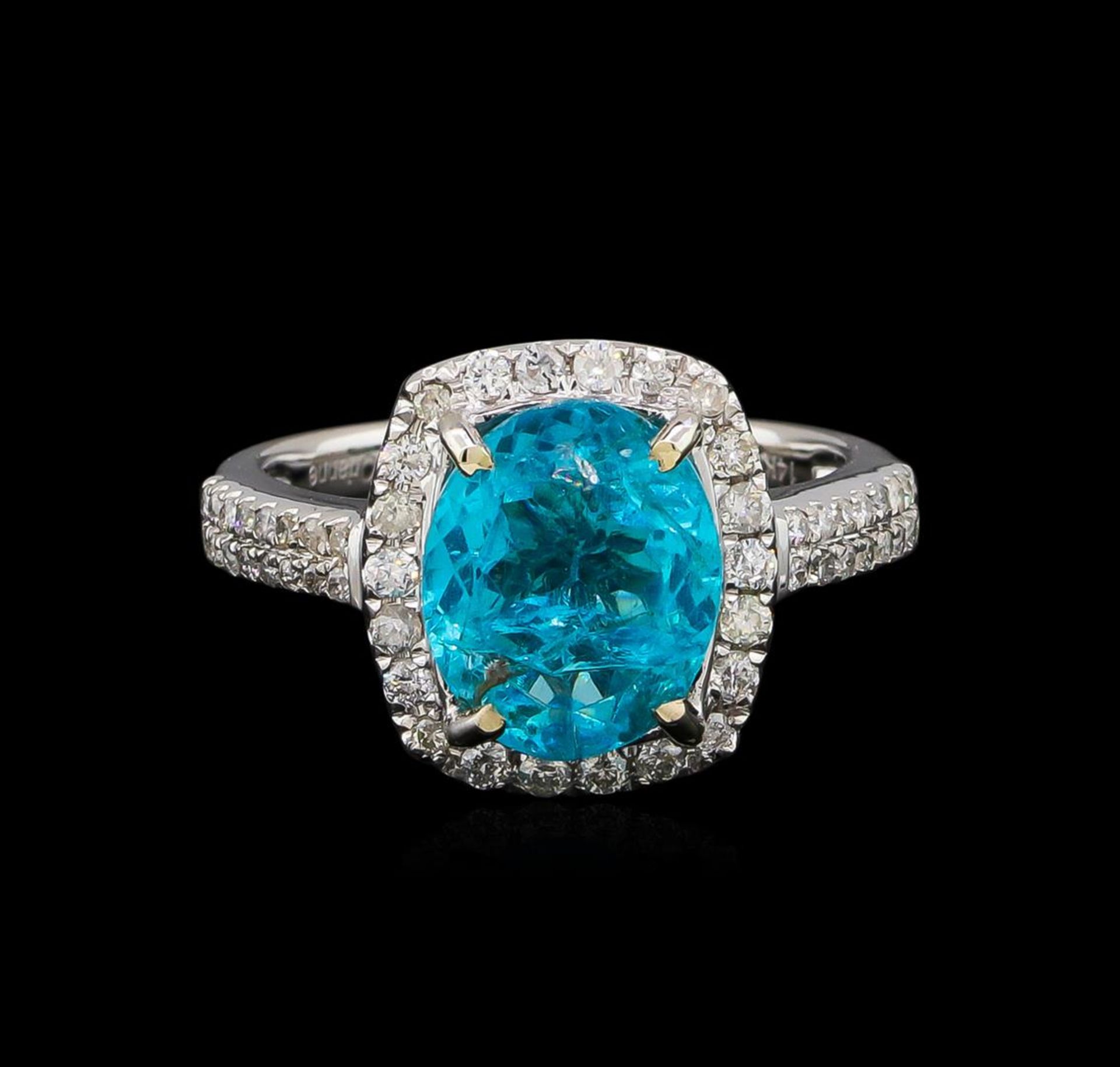 3.57 ctw Apatite and Diamond Ring - 14KT White Gold - Image 2 of 5