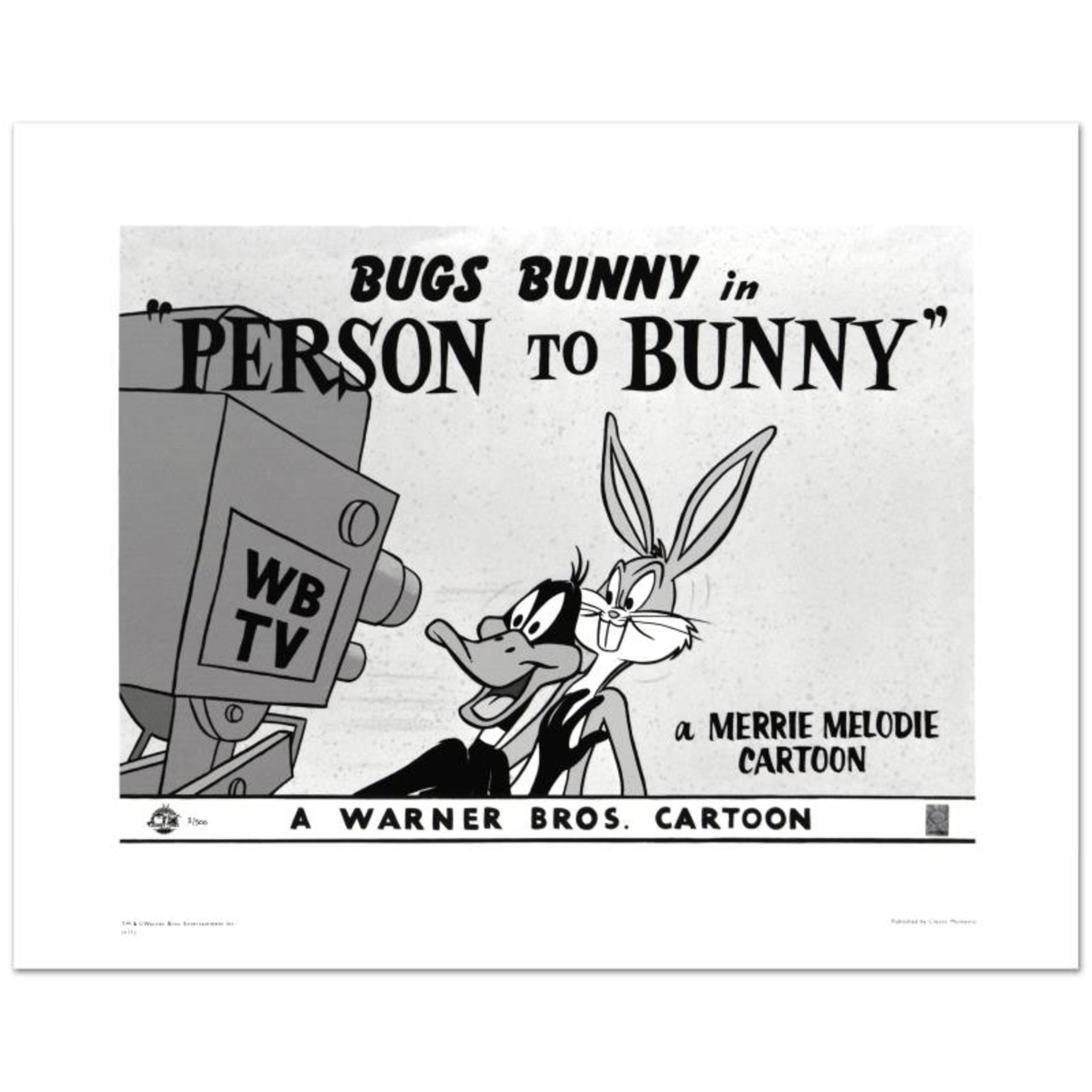 "Person To Bunny" Limited Edition Giclee from Warner Bros., Numbered with Hologr