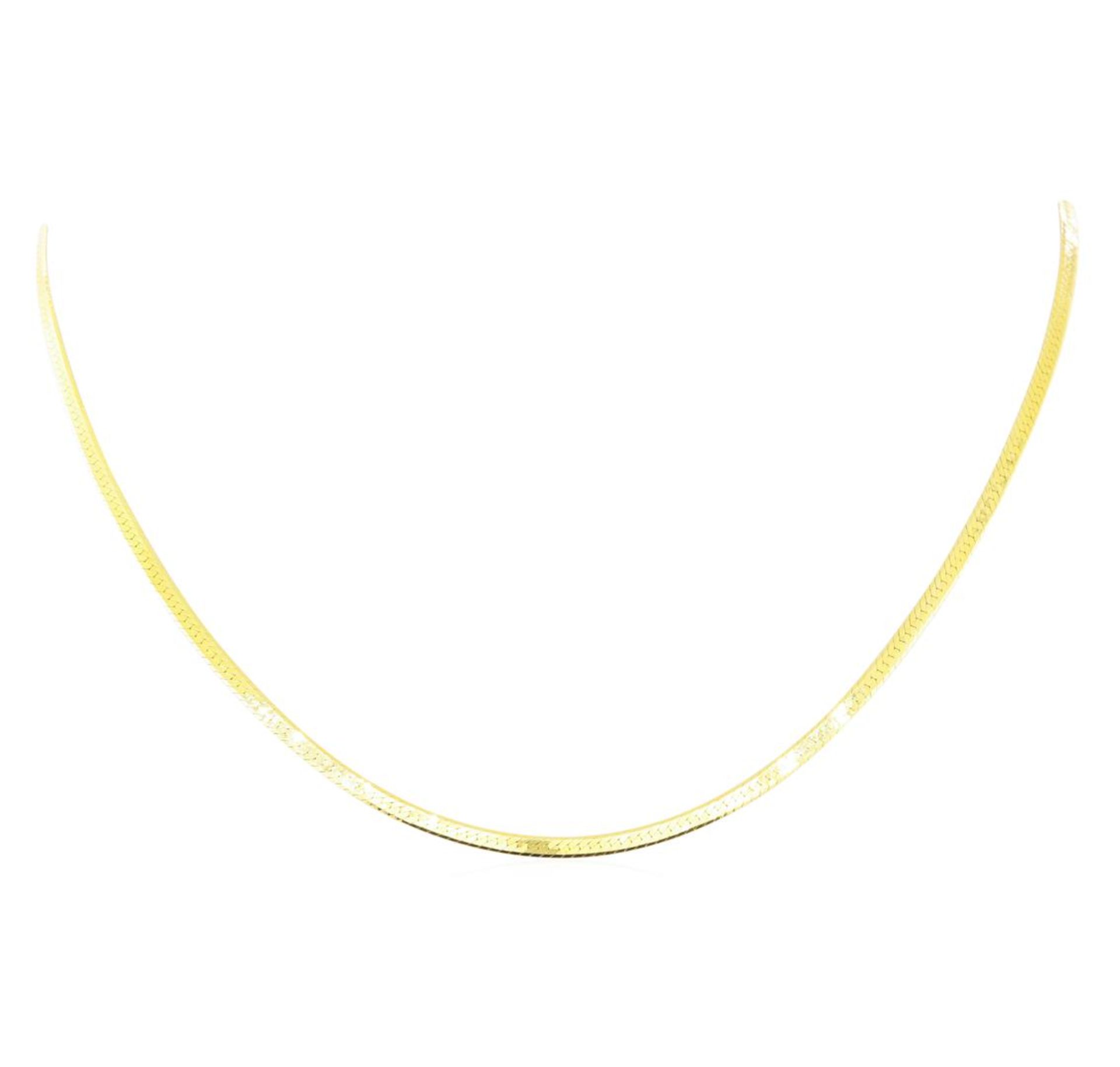 Twenty Inch Herringbone Chain - 14KT Yellow Gold