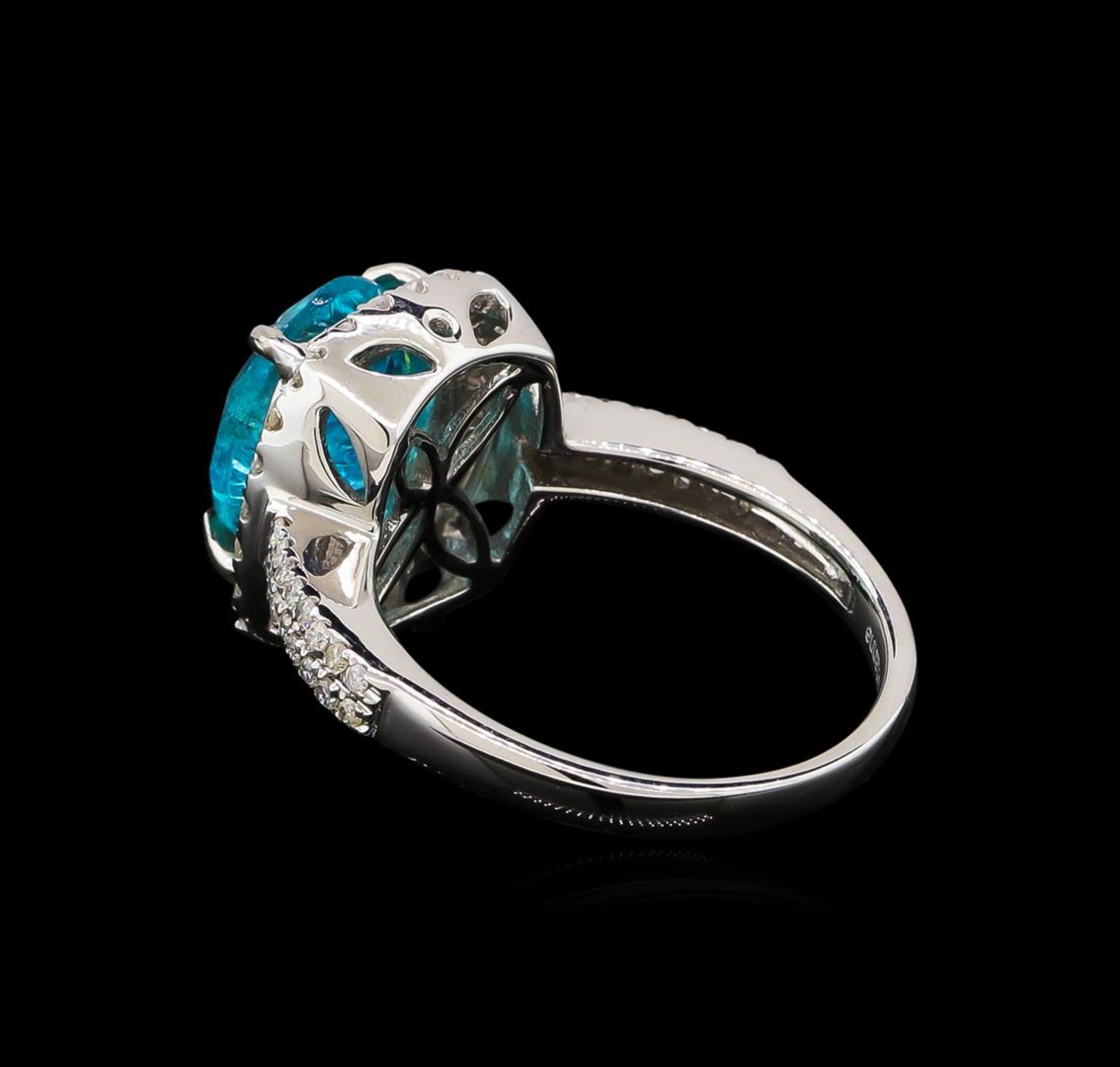 3.57 ctw Apatite and Diamond Ring - 14KT White Gold - Image 3 of 5