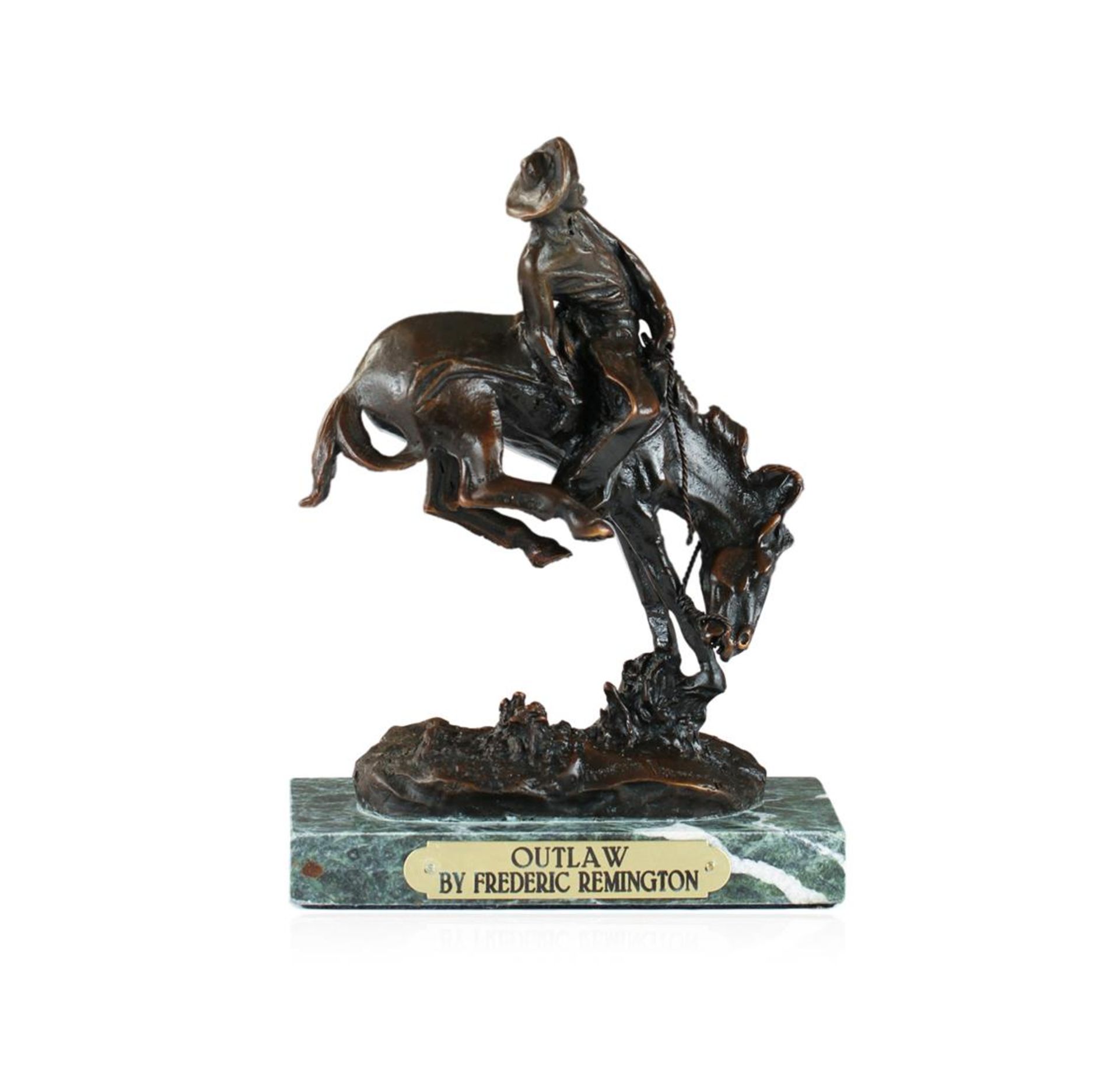 Outlaw Bronze Replica By Frederic Remington - Image 4 of 6