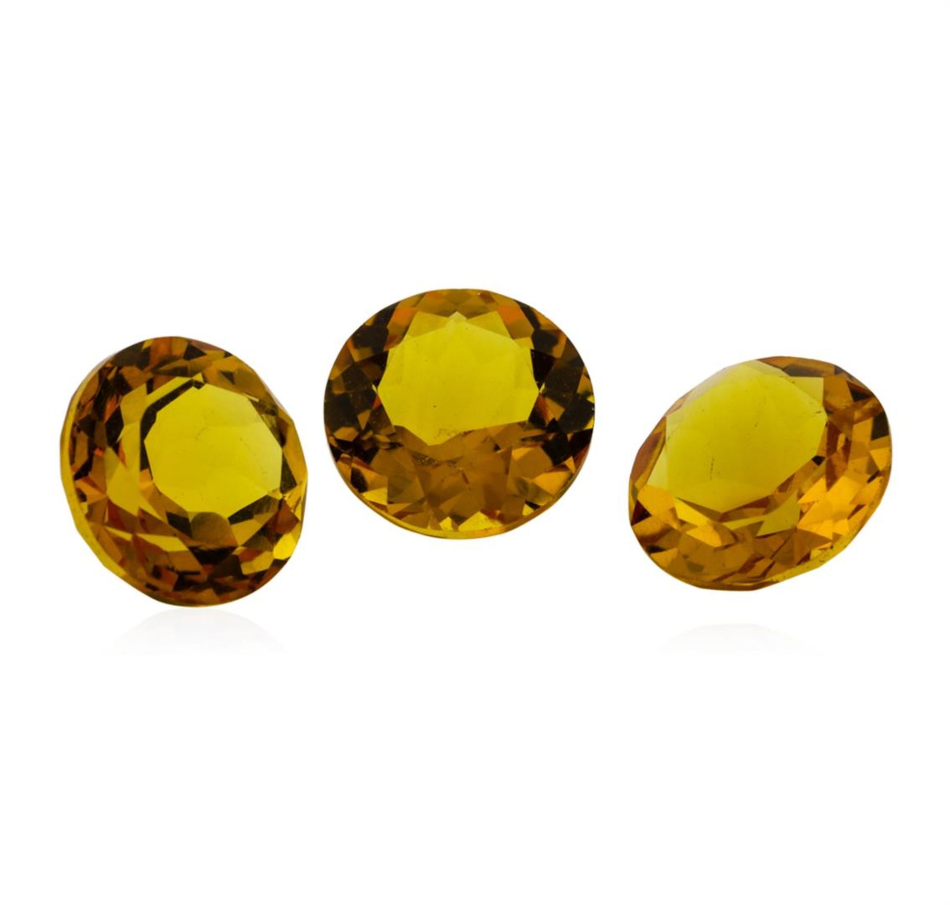 13.54ctw.Natural Round Cut Citrine Quartz Parcel of Three