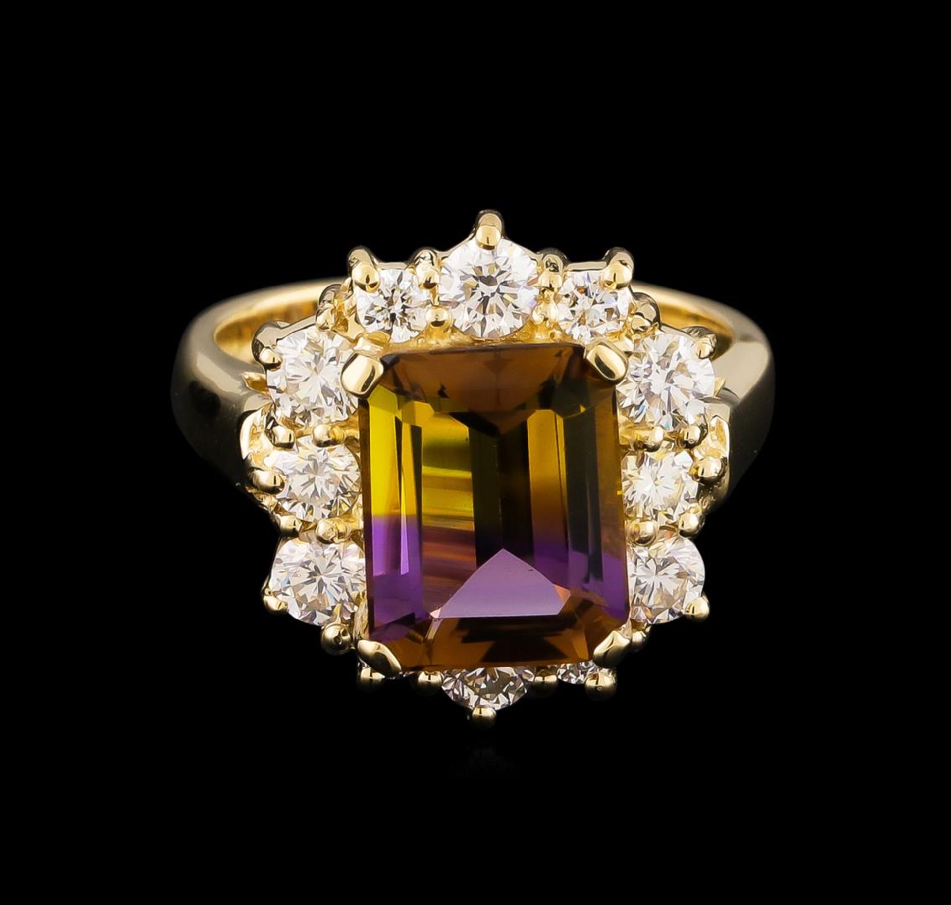 2.65ct Ametrine and Diamond Ring - 14KT Yellow Gold - Image 2 of 6