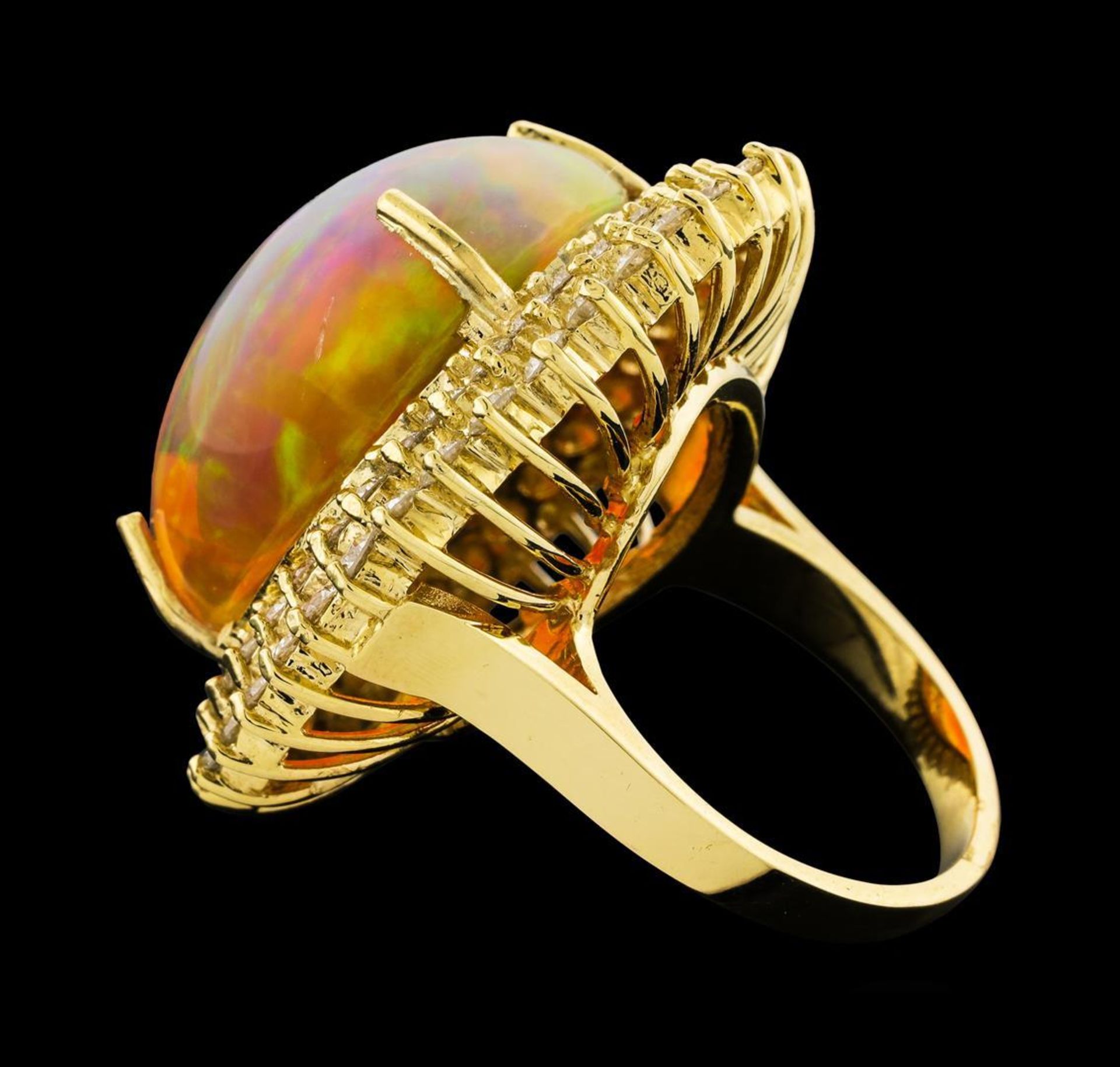 23.36 ctw Opal and Diamond Ring - 14KT Yellow Gold - Image 3 of 5