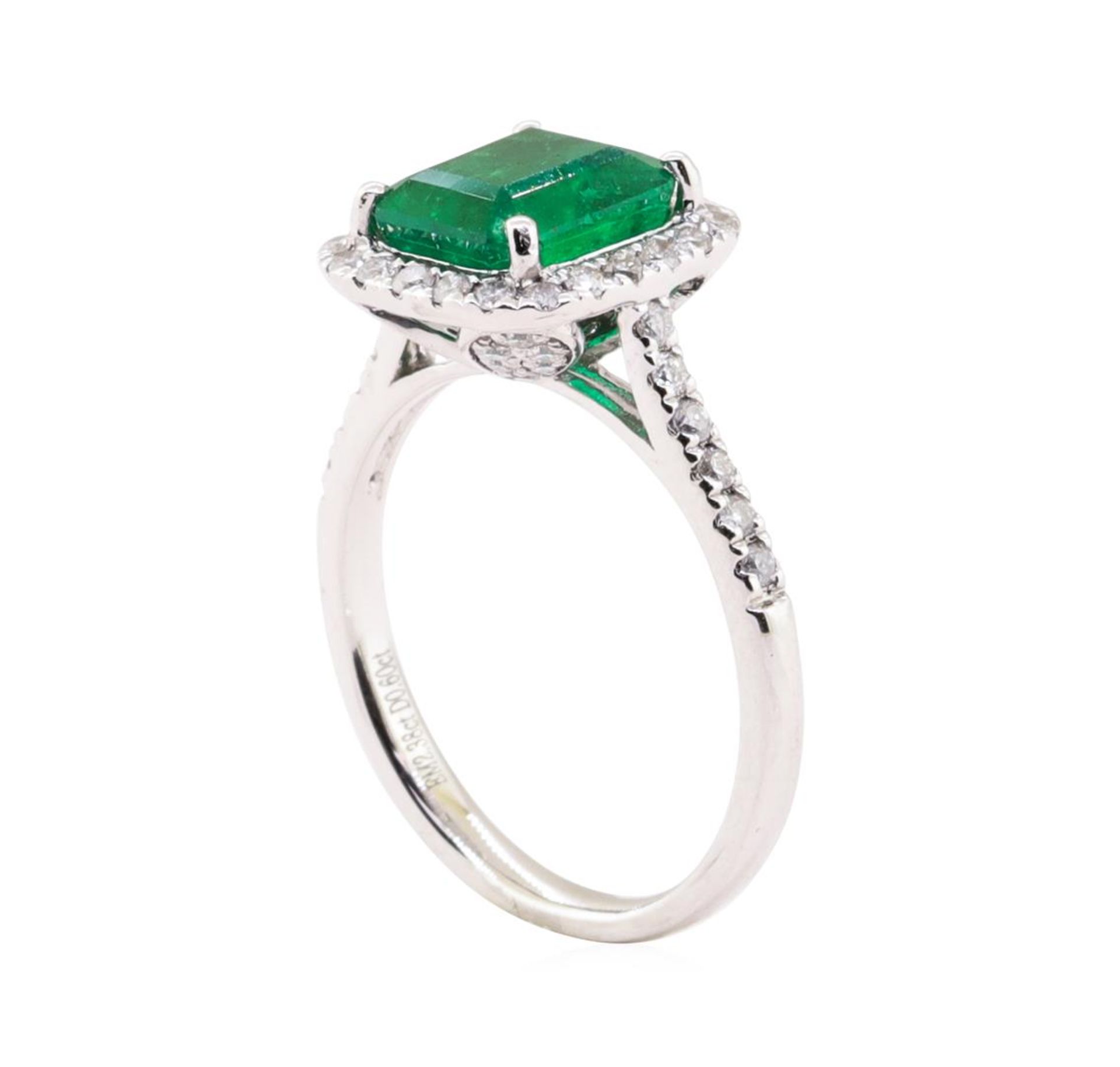 2.38ct Emerald and Diamond Ring - Platinum - Image 4 of 5