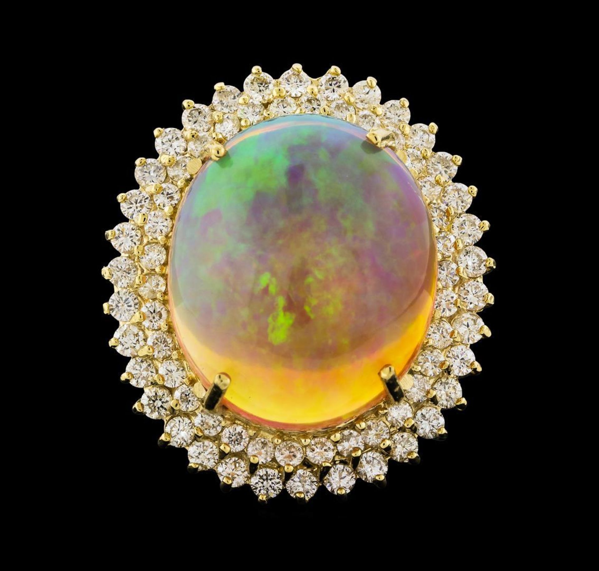 23.36 ctw Opal and Diamond Ring - 14KT Yellow Gold - Image 2 of 5