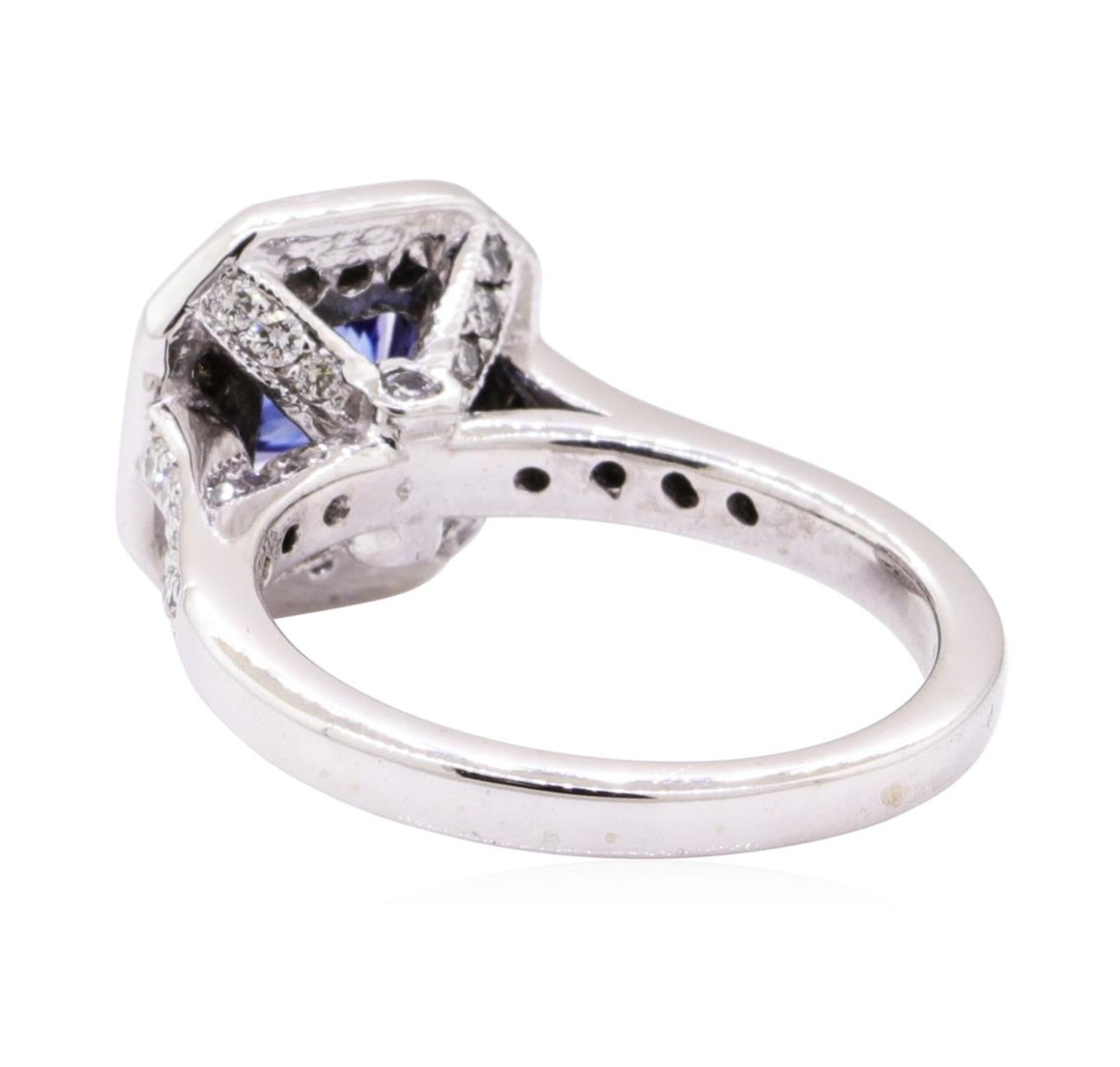 1.64 ctw Blue Sapphire And Diamond Ring - 14KT White Gold - Image 3 of 5