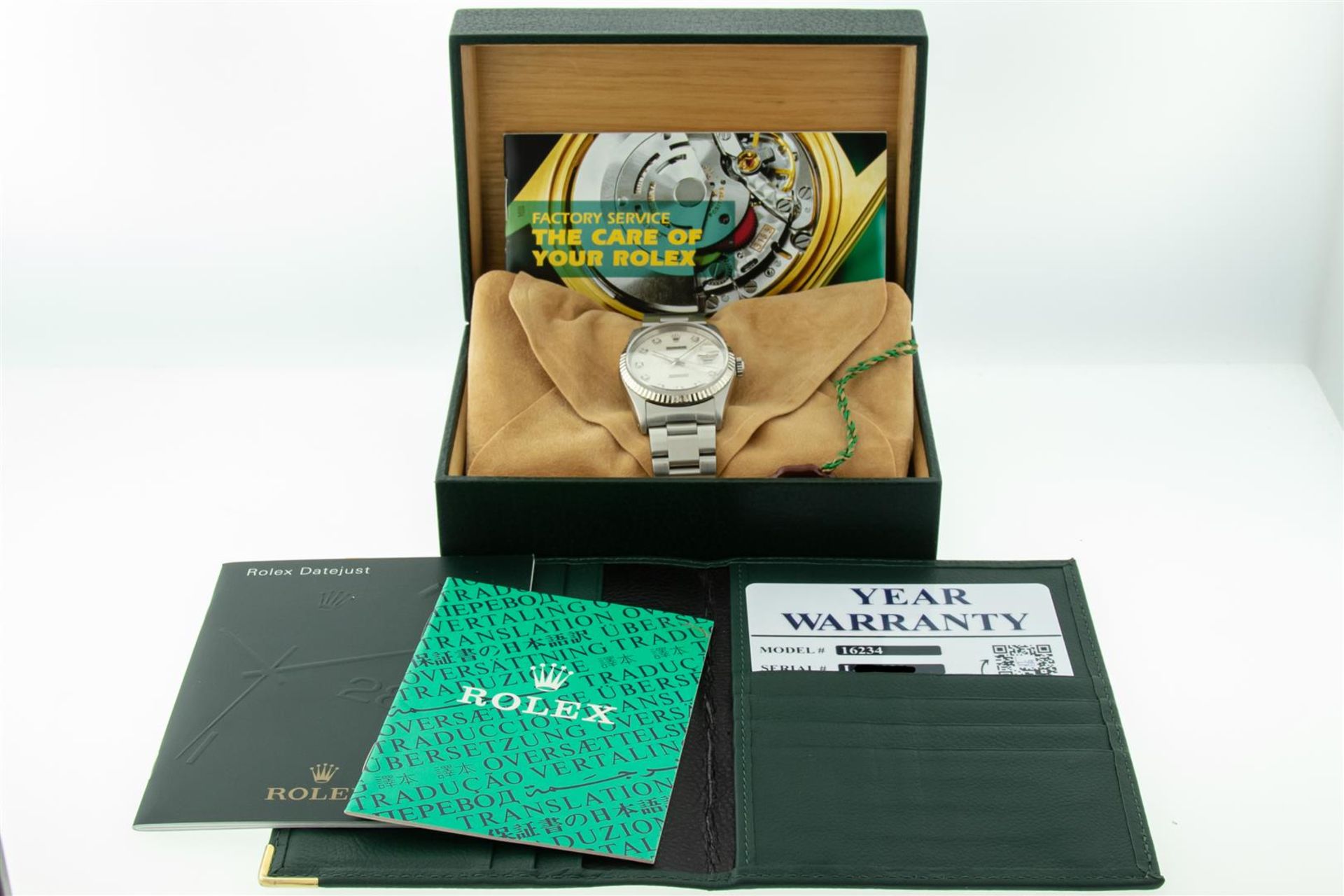 Rolex Stainless Steel DateJust Original Silver Jubilee Diamond With Rolex Box & - Image 2 of 9