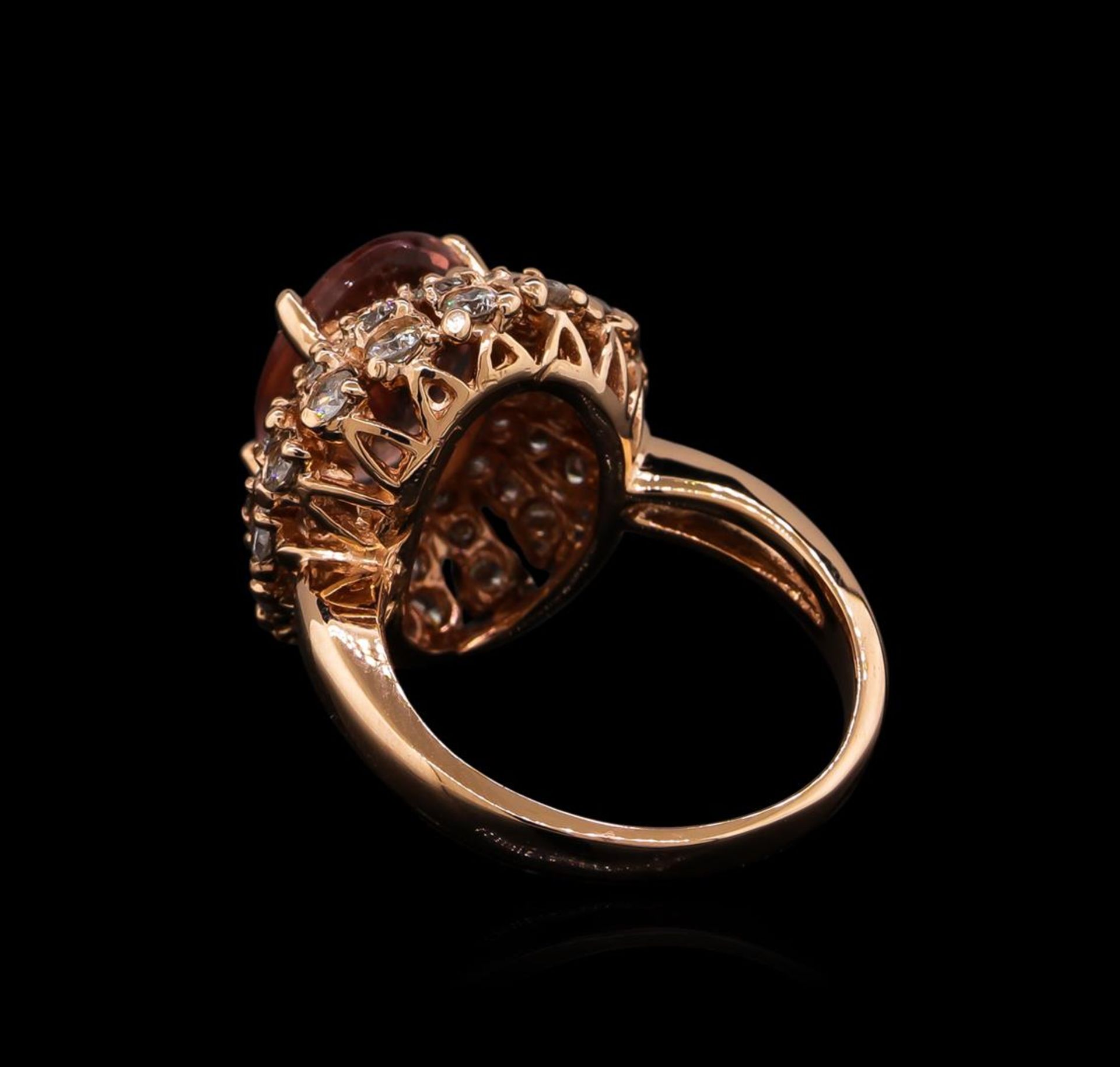 3.70 ct Tourmaline and Diamond Ring - 14KT Rose Gold - Image 3 of 6