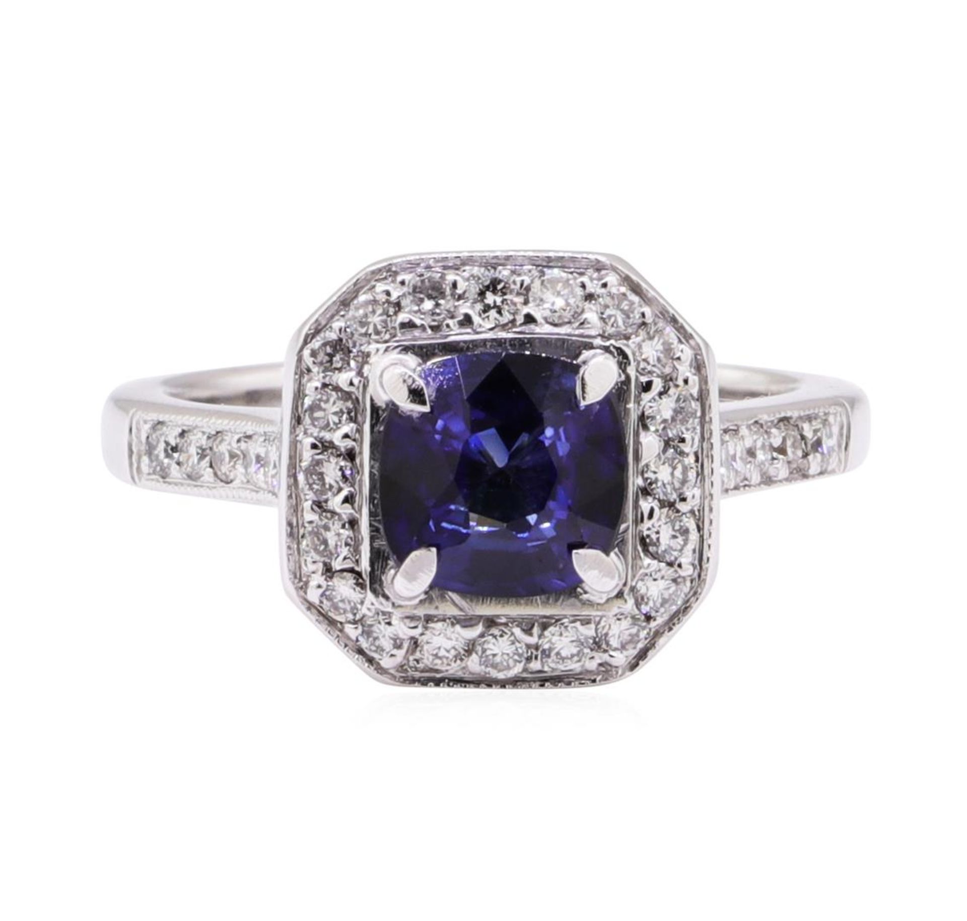 1.64 ctw Blue Sapphire And Diamond Ring - 14KT White Gold - Image 2 of 5