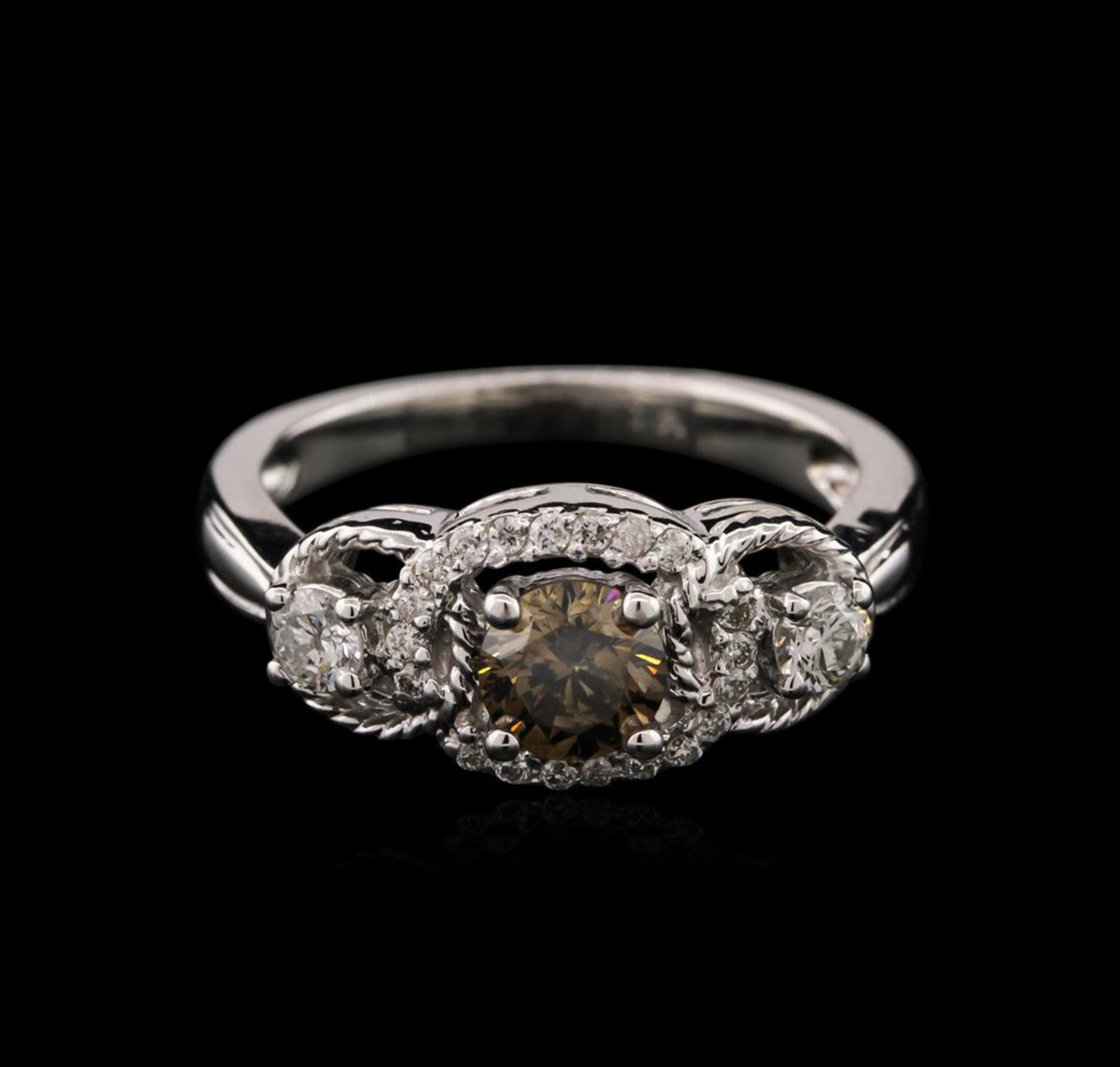 14KT White Gold 0.87 ctw Diamond Ring - Image 2 of 3