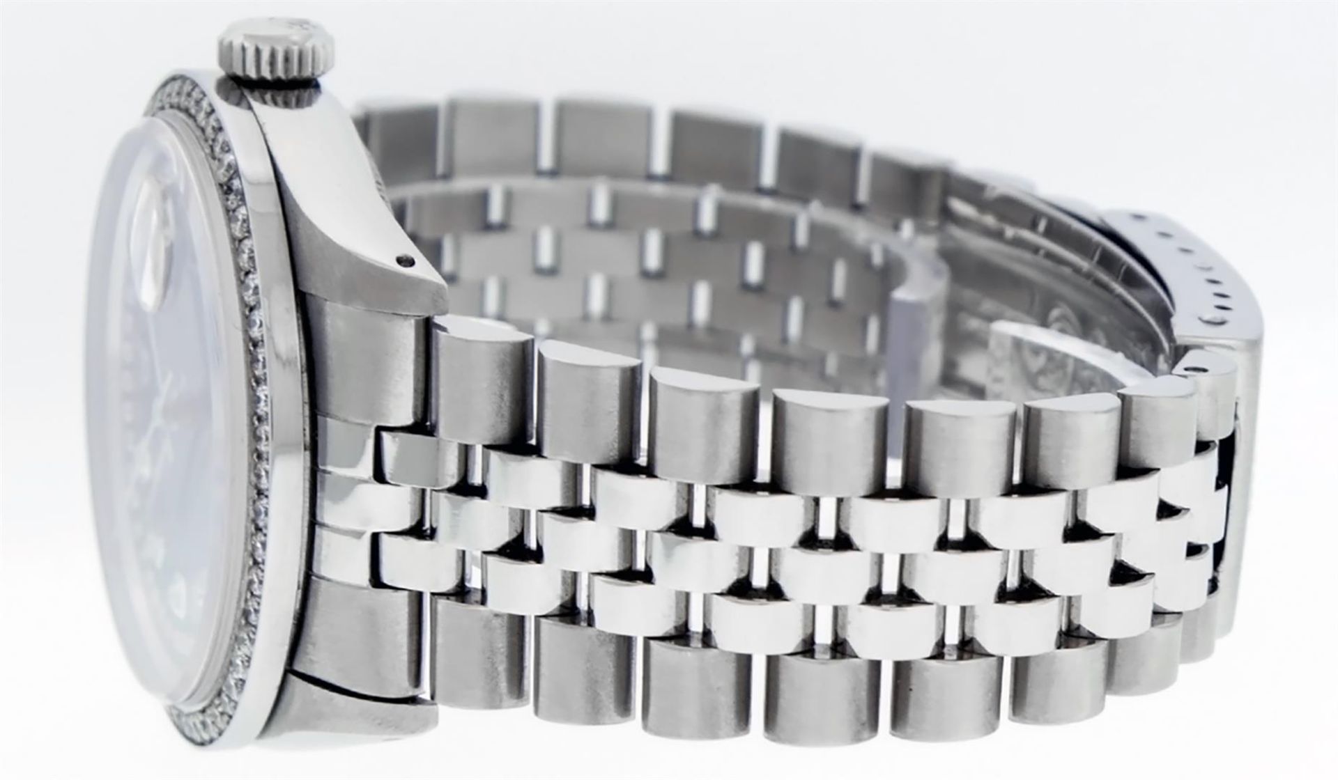 Rolex Mens Stainless Steel Rhodium String Diamond 36MM Datejust Wristwatch - Image 9 of 9