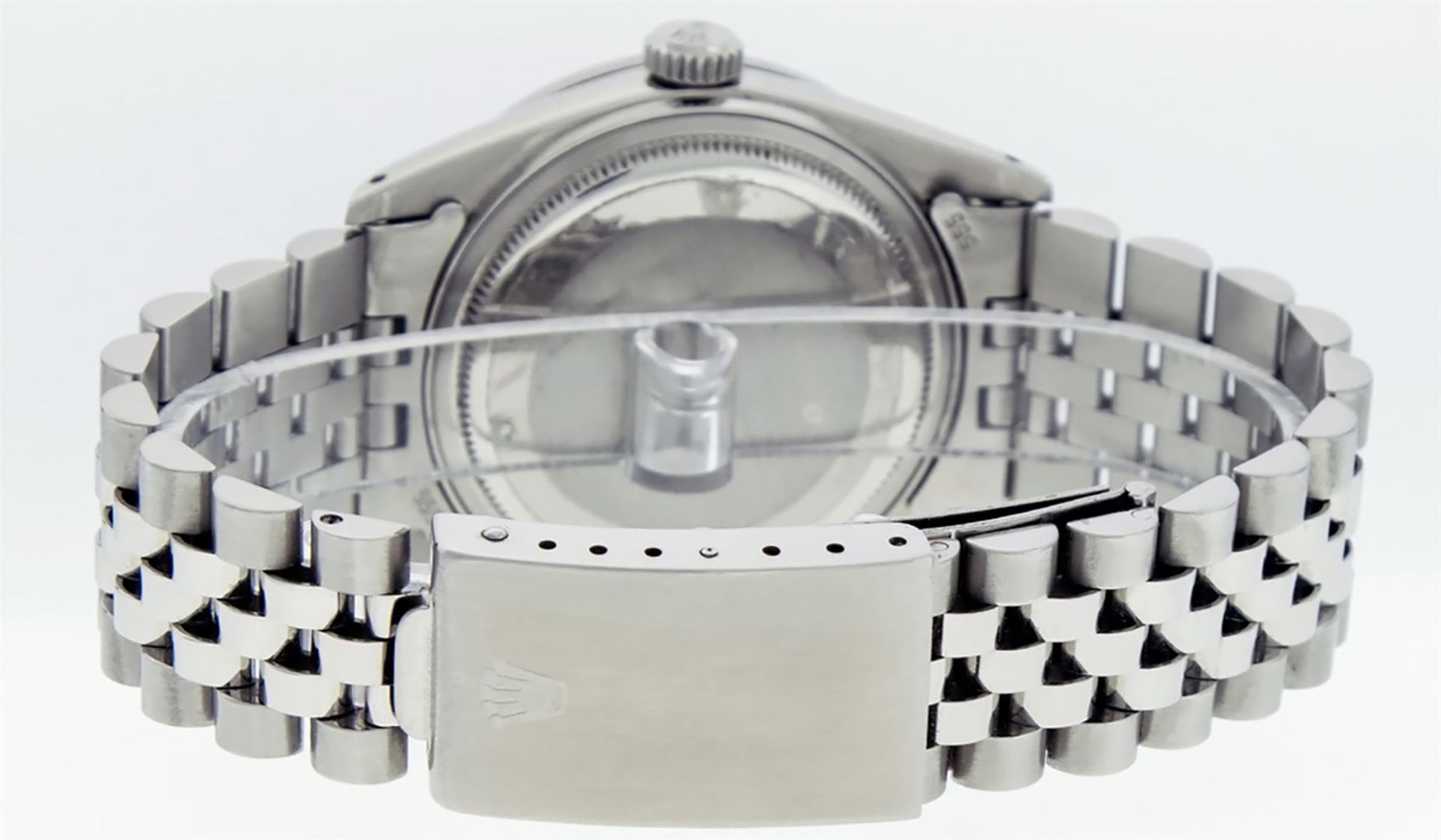 Rolex Mens Stainless Steel Rhodium String Diamond 36MM Datejust Wristwatch - Image 5 of 9