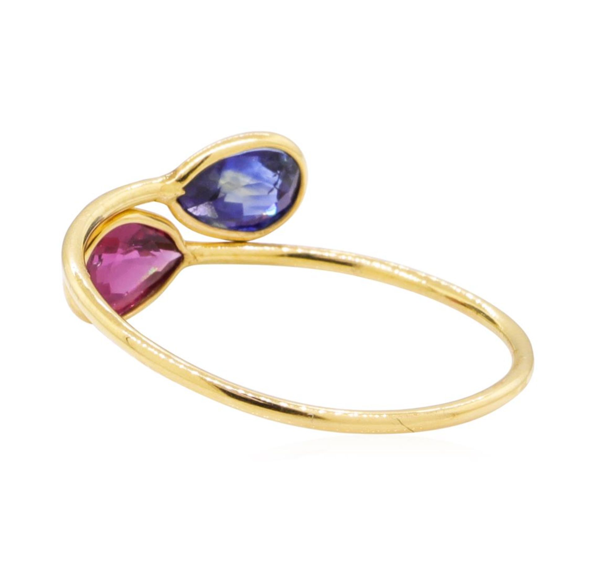 1.54ctw Ruby and Sapphire Ring - 18KT Yellow Gold - Image 3 of 4