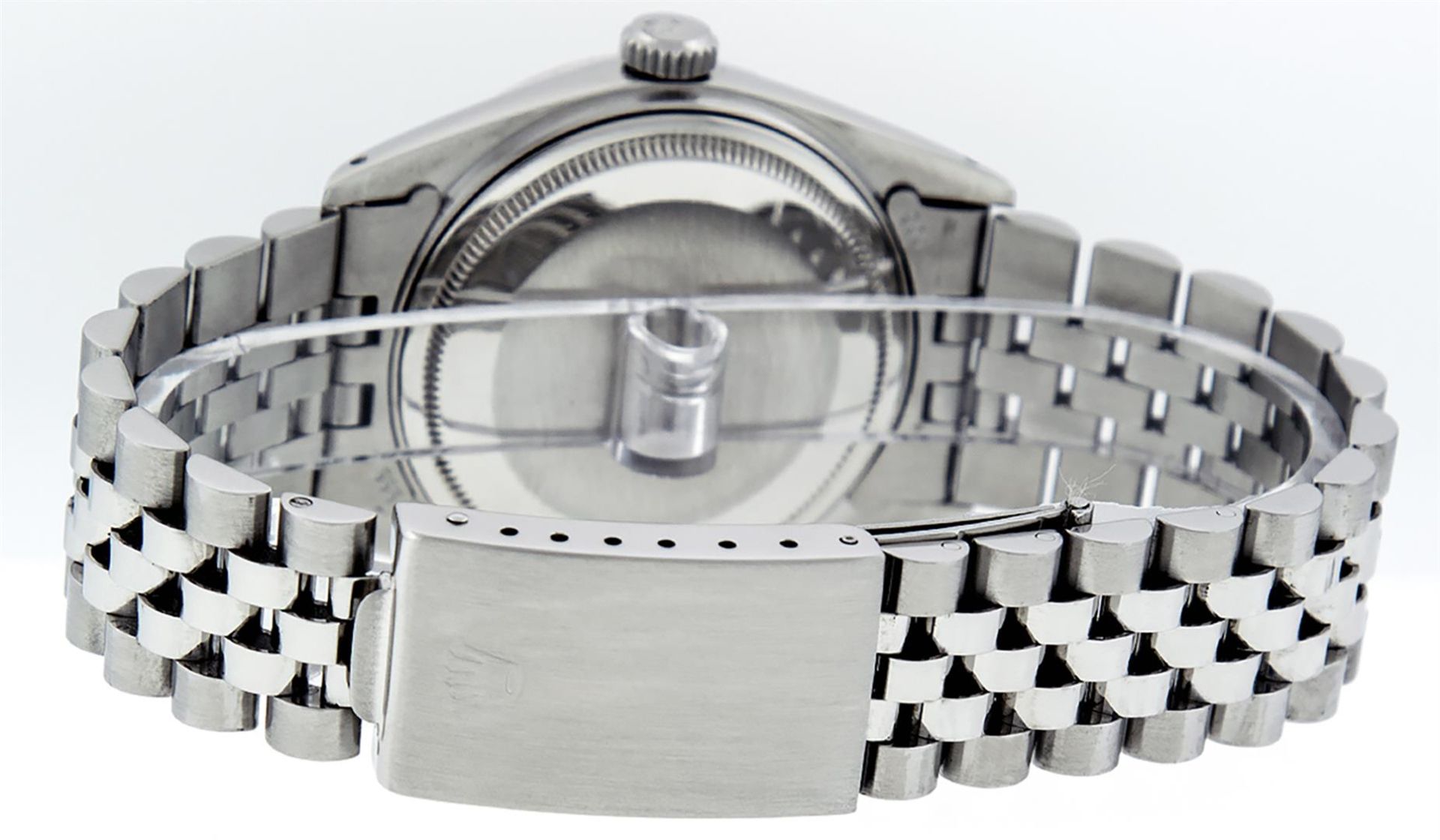 Rolex Mens SS MOP Diamond Lugs & Princess Cut Diamond Datejust Wristwatch 36MM - Image 7 of 9