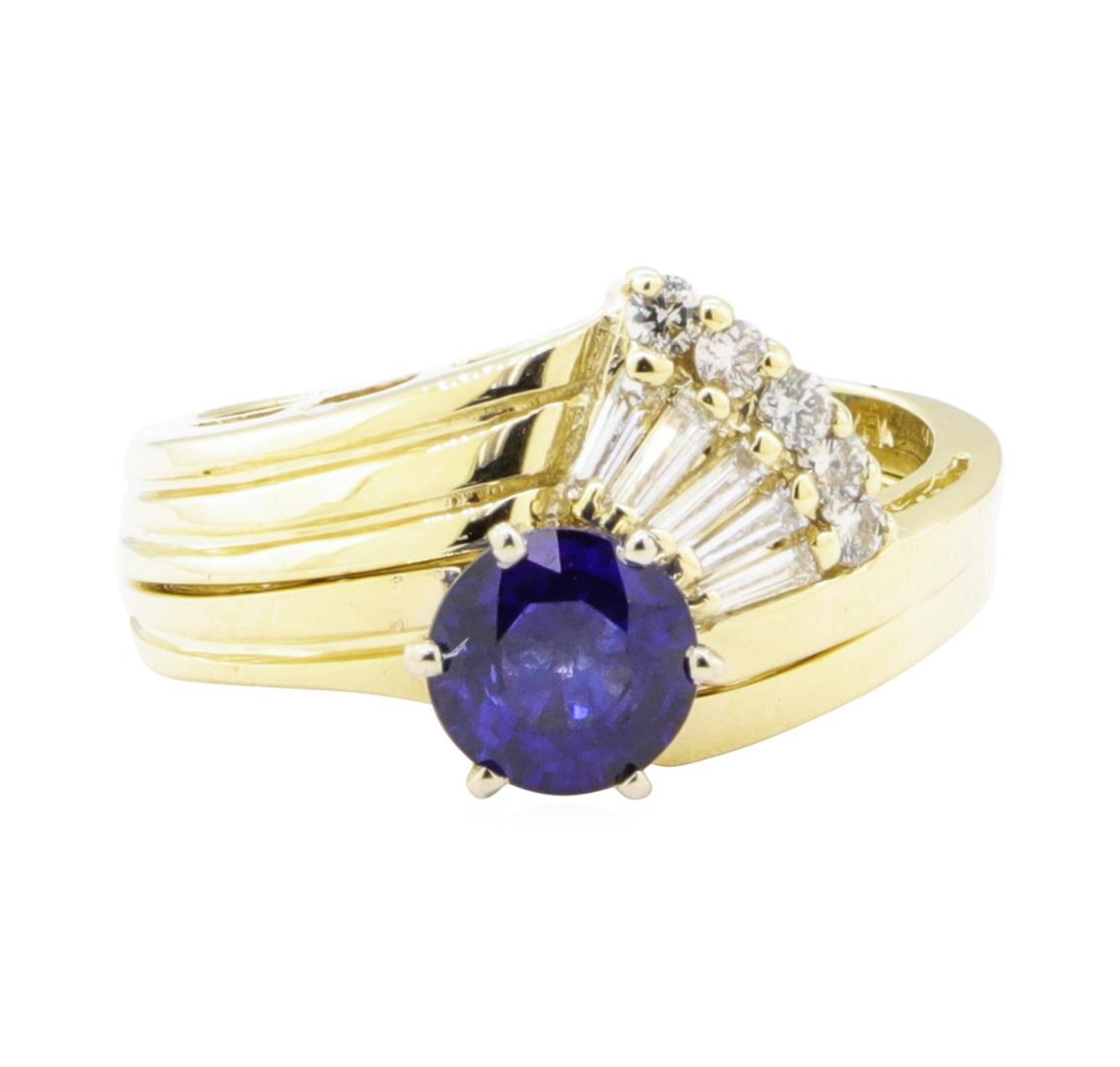 1.54ctw Sapphire and Diamond Ring - 14KT Yellow Gold - Image 2 of 4