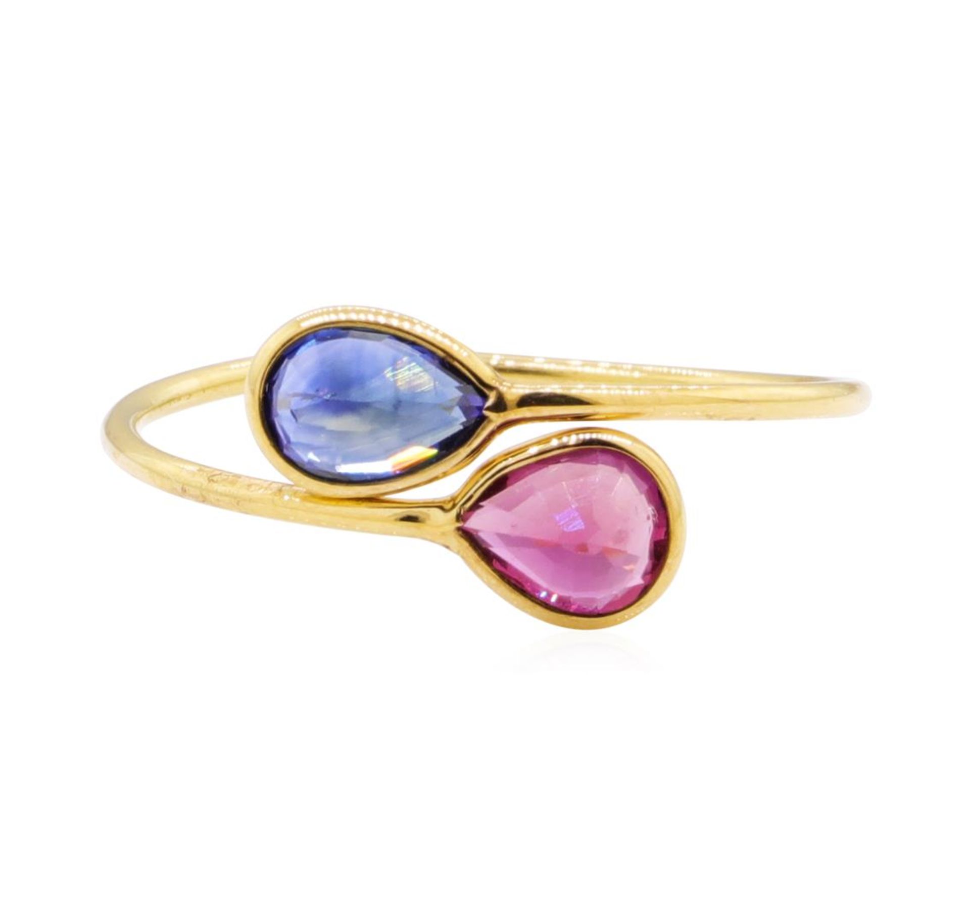 1.54ctw Ruby and Sapphire Ring - 18KT Yellow Gold - Image 2 of 4