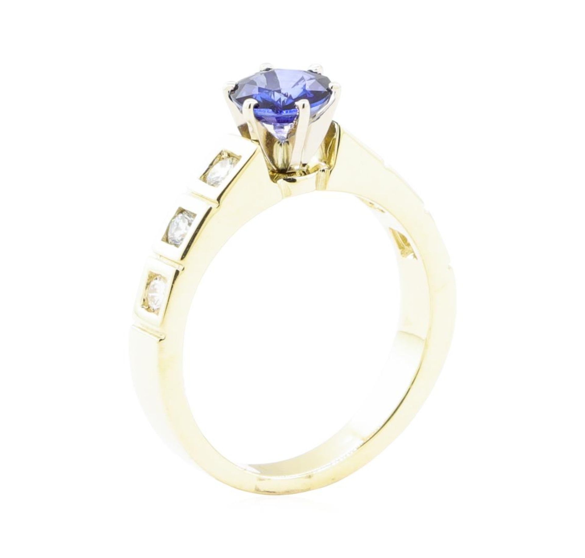 1.34ctw Sapphire and Diamond Ring - 14KT Yellow Gold - Image 4 of 4