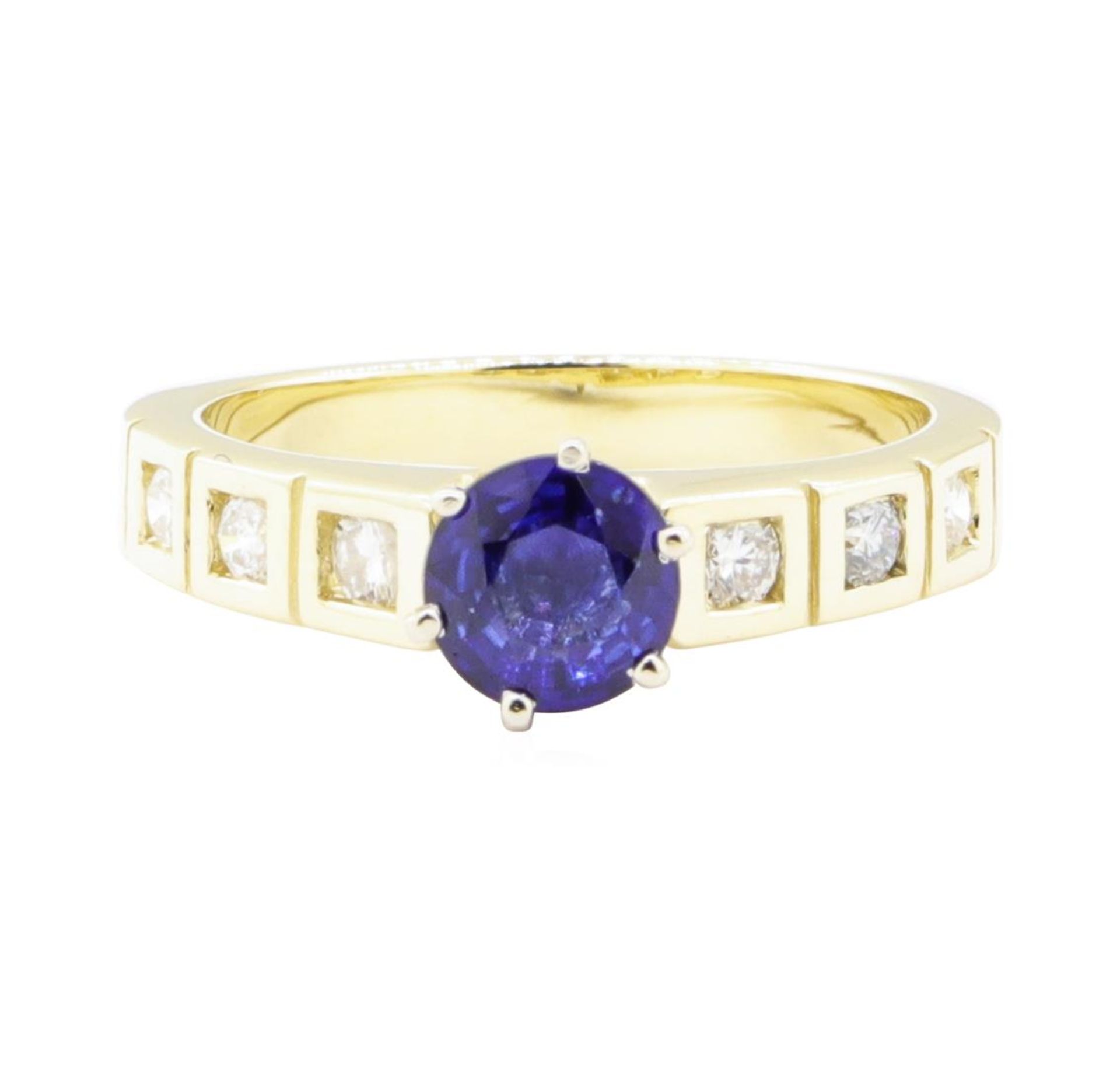 1.34ctw Sapphire and Diamond Ring - 14KT Yellow Gold - Image 2 of 4