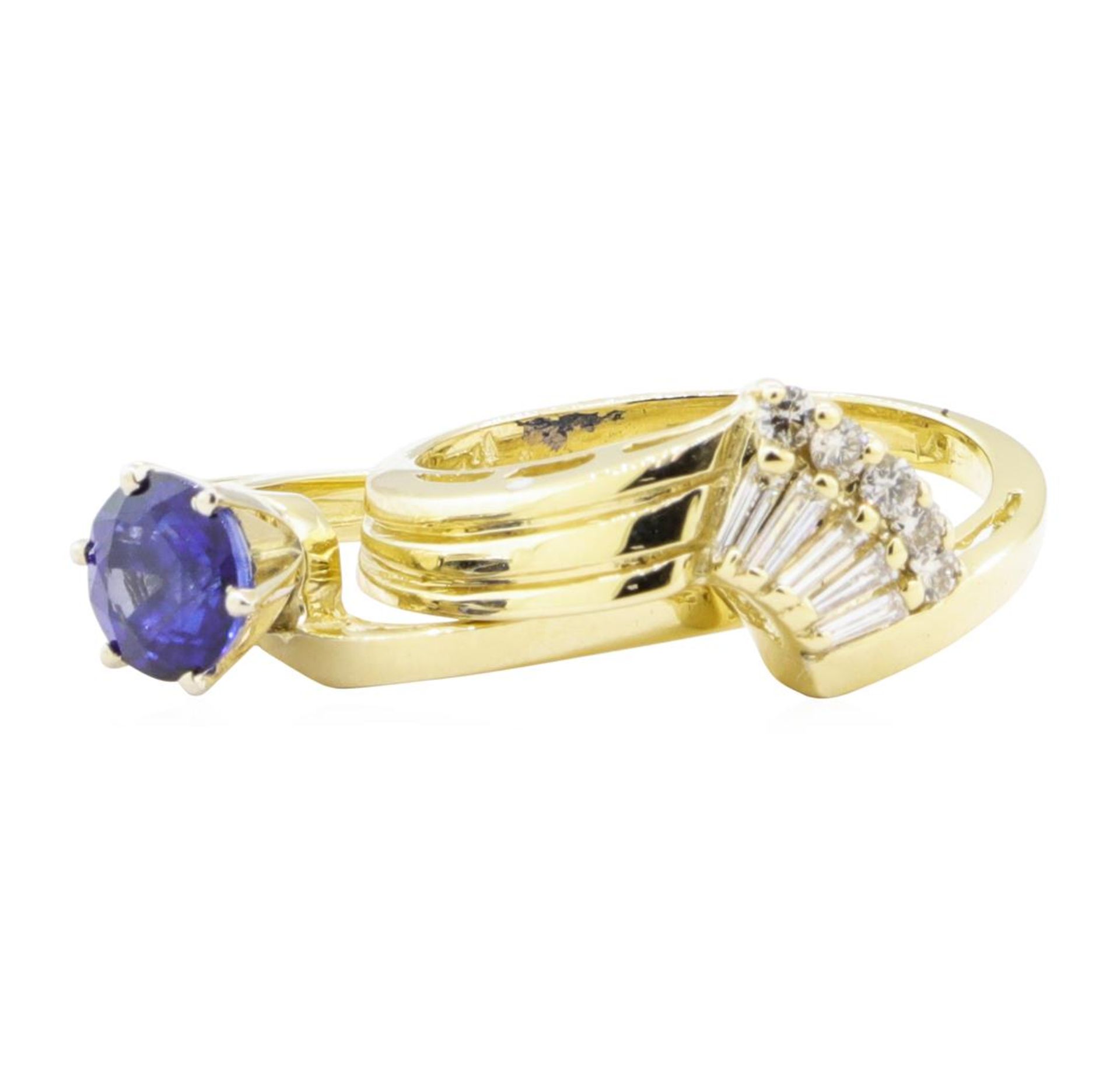 1.54ctw Sapphire and Diamond Ring - 14KT Yellow Gold - Image 4 of 4