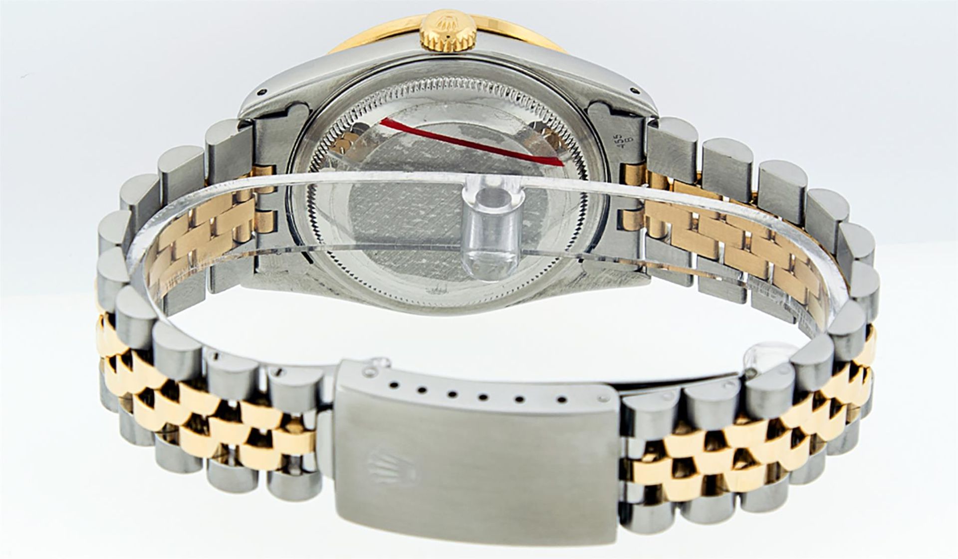 Rolex Mens 2 Tone Lugs Red Vignette Diamond String & Ruby Datejust Wristwatch - Image 6 of 9