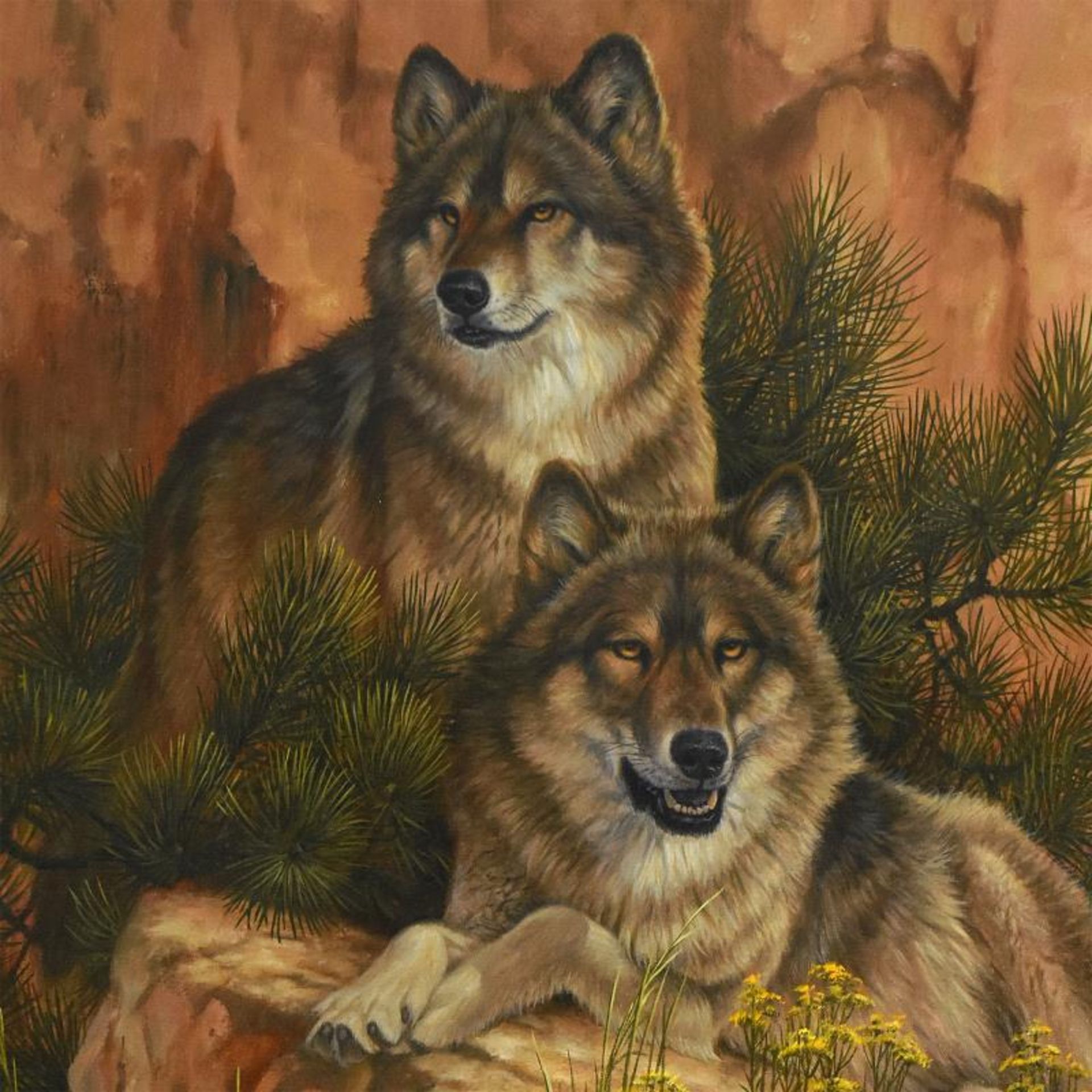 Summer Retreat - Gray Wolves by Fanning (1938-2014) - Image 3 of 3