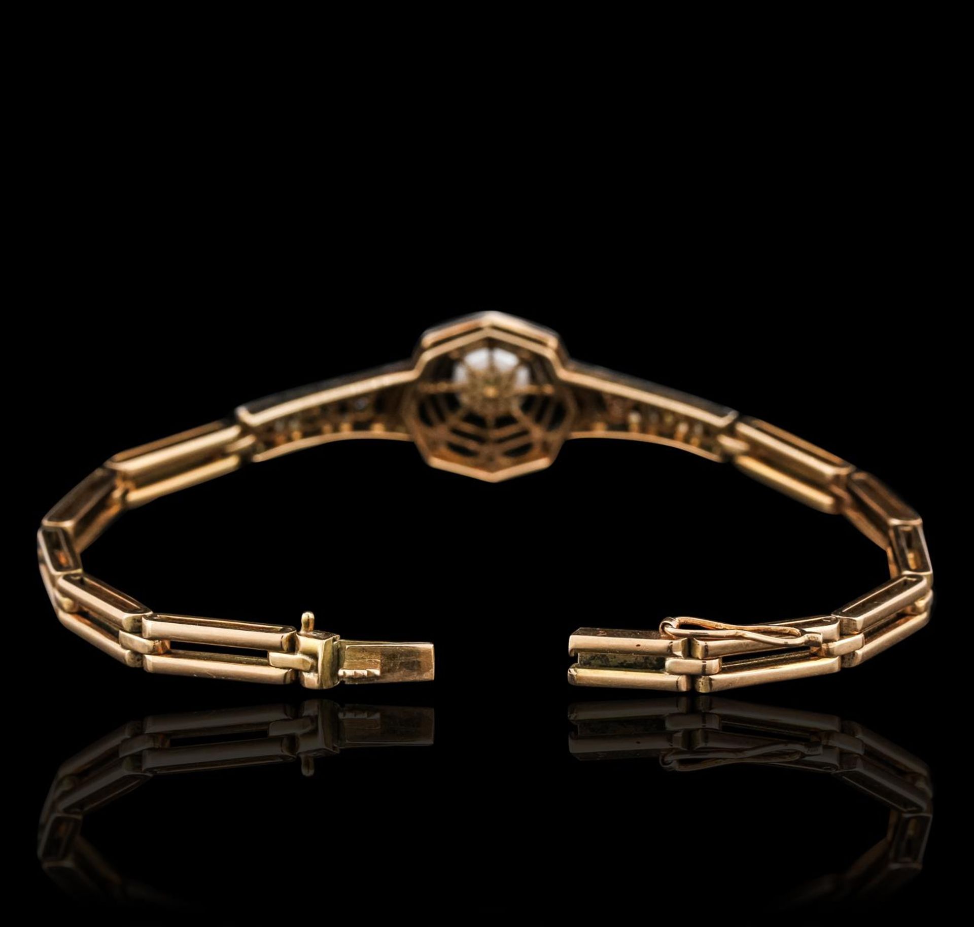 14KT Two-Tone Gold 0.26 ctw Diamond Bracelet - Image 3 of 5