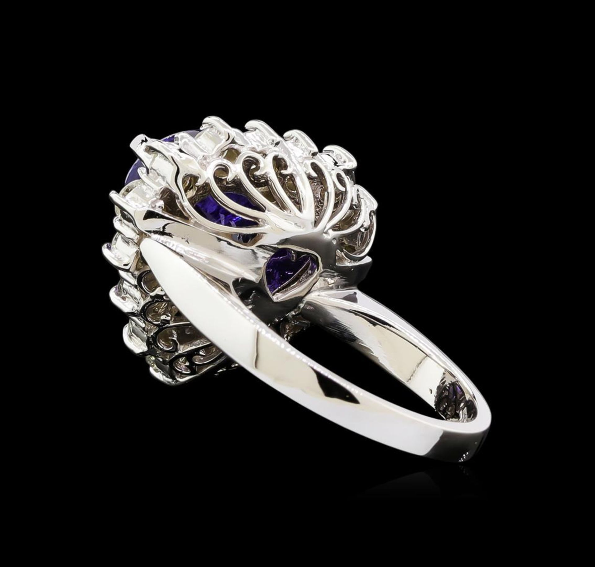 8.00 ctw Tanzanite and Diamond Ring - 14KT White Gold - Image 3 of 5