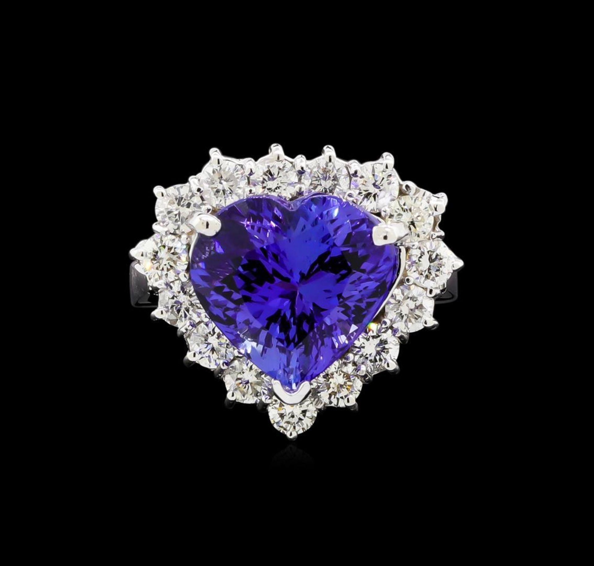 8.00 ctw Tanzanite and Diamond Ring - 14KT White Gold - Image 2 of 5