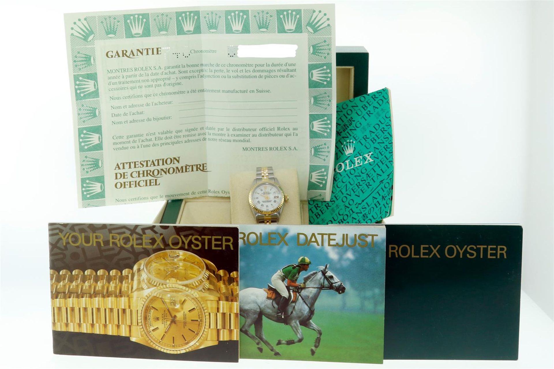 Rolex Datejust 26 Original Rare White Roman Diamond Box & Papers Complete Set - Image 2 of 9
