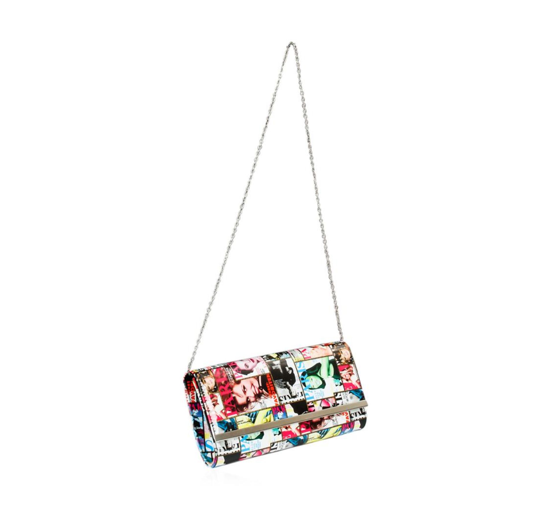 Multi Colored Fashionista Patent Oversized Clutch` - Image 3 of 3