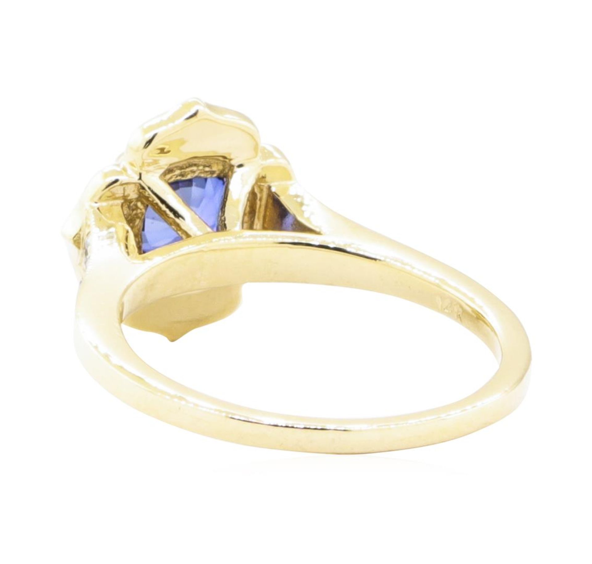 1.50 ctw Sapphire and Diamond Ring - 14KT Yellow Gold - Image 3 of 4