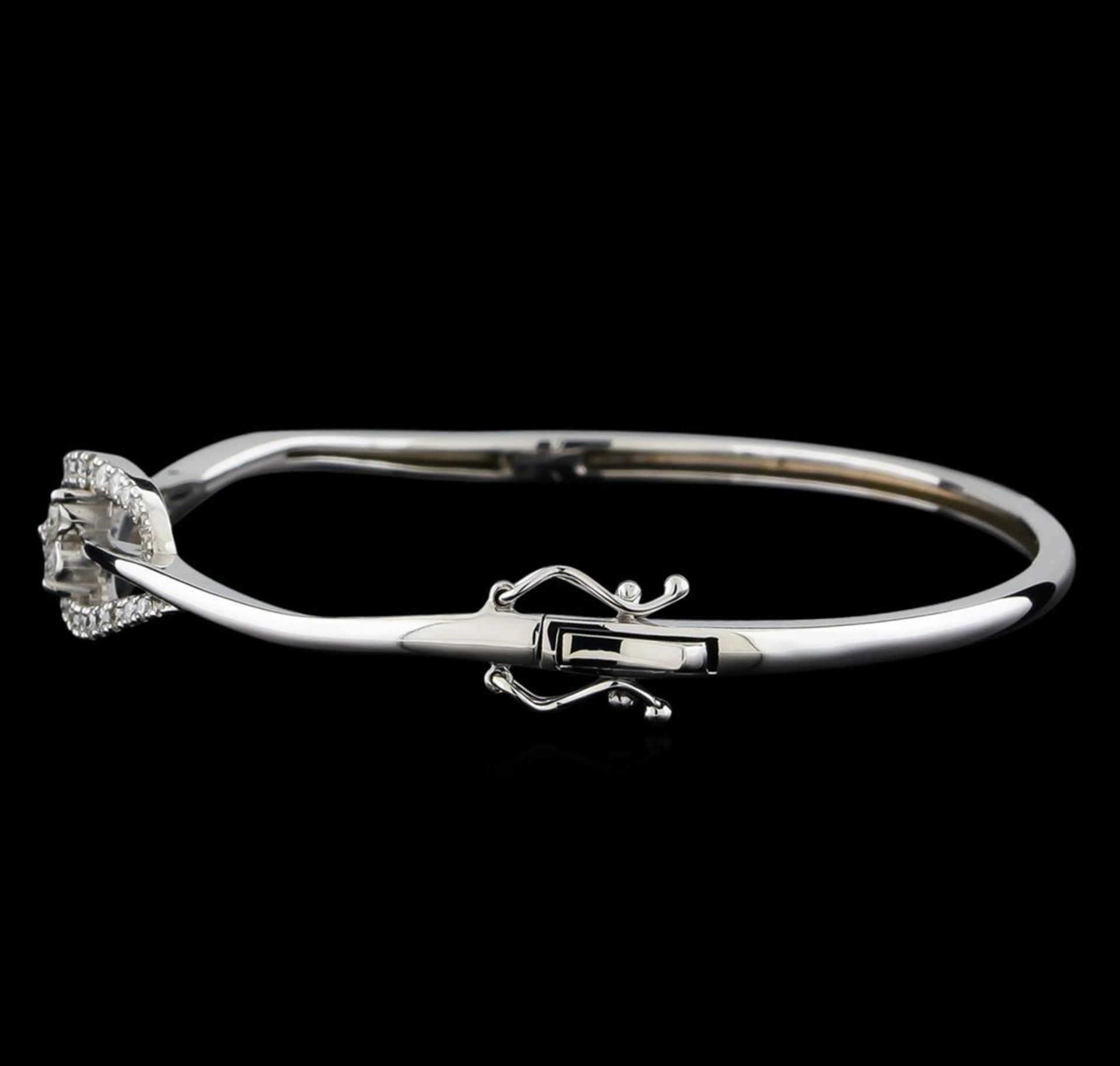 0.61 ctw Diamond Bangle Bracelet - 14KT White Gold - Image 2 of 4