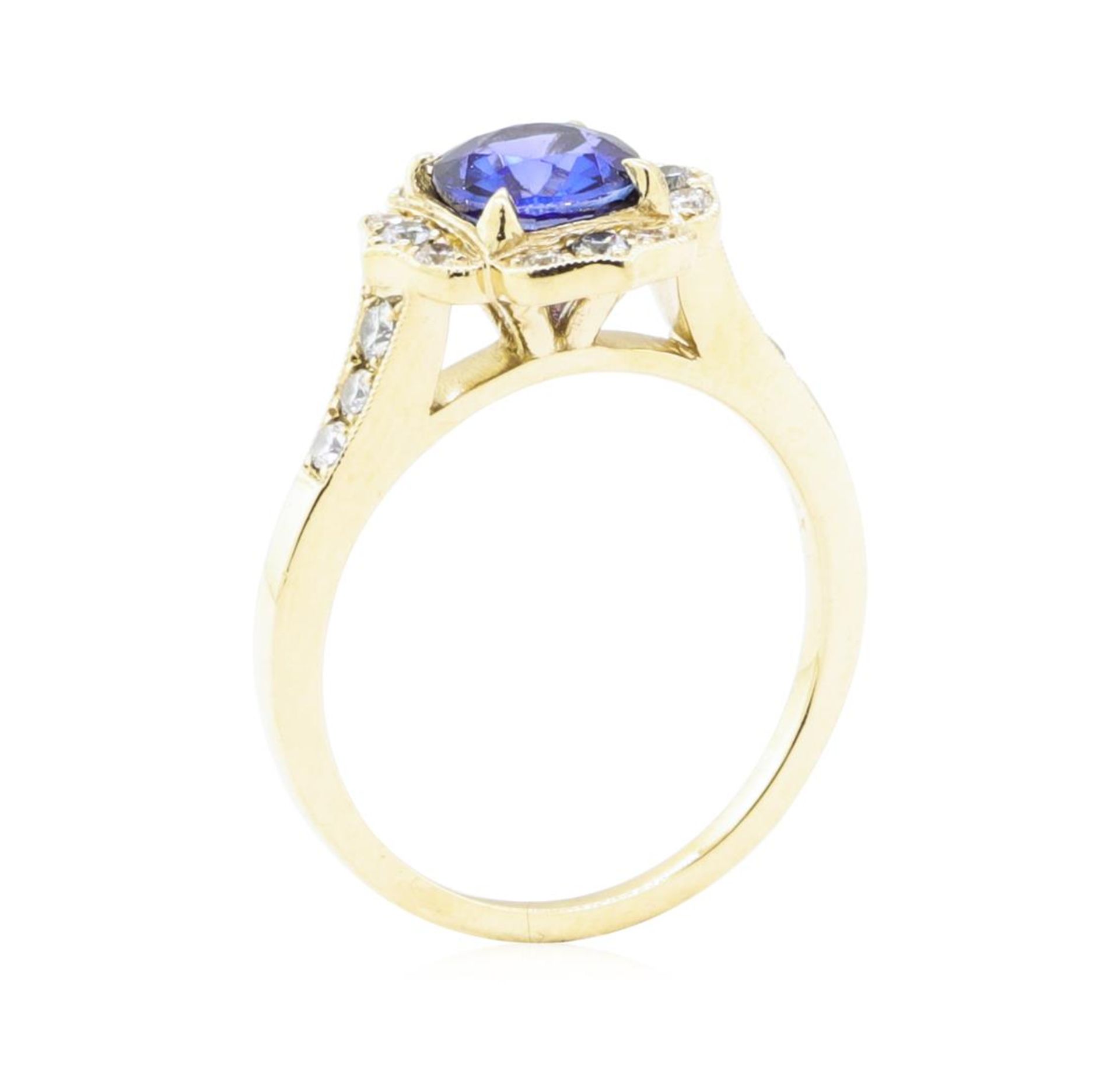 1.50 ctw Sapphire and Diamond Ring - 14KT Yellow Gold - Image 4 of 4
