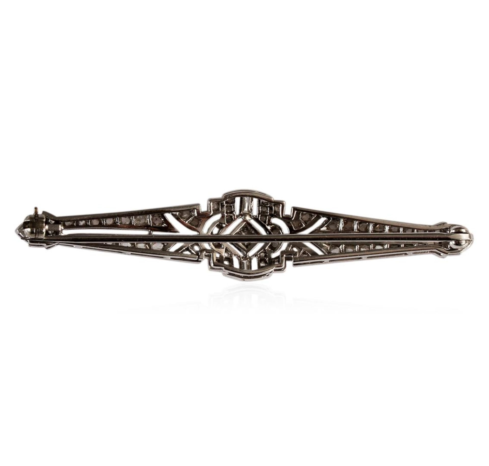 0.65 ctw Diamond Brooch - 14KT White Gold - Image 2 of 3