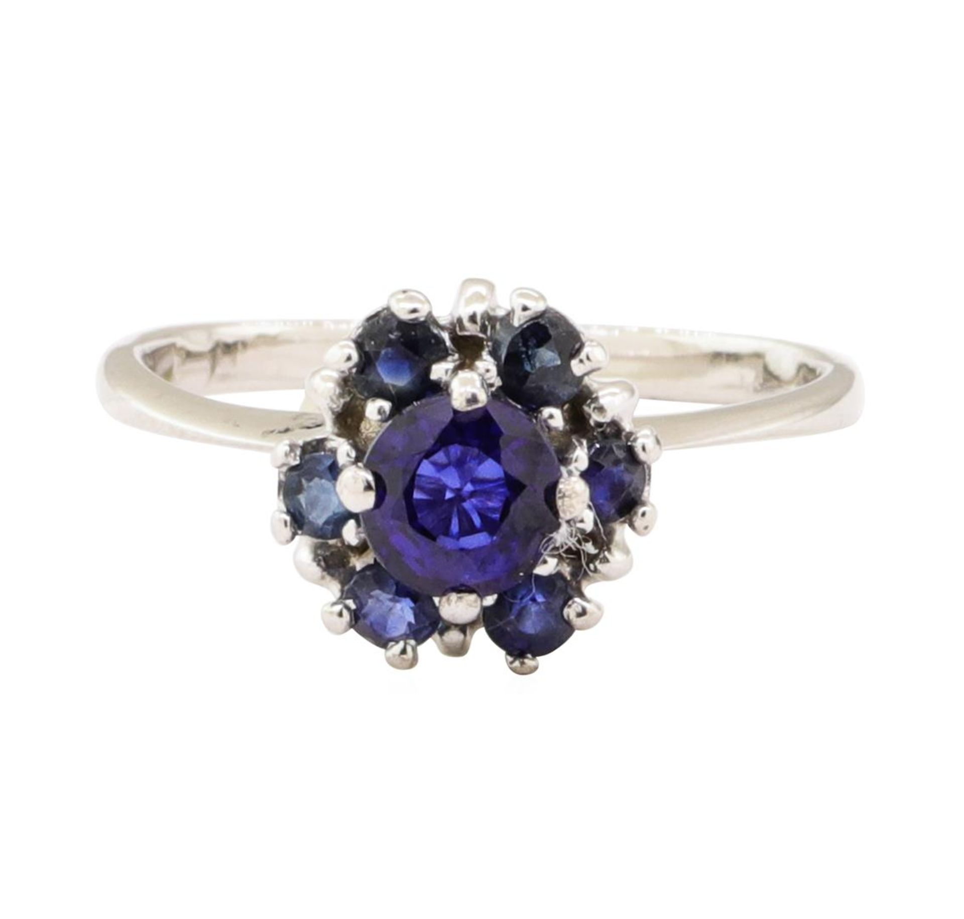 0.67ctw Blue Sapphire Ring - 14KT White Gold - Image 2 of 4