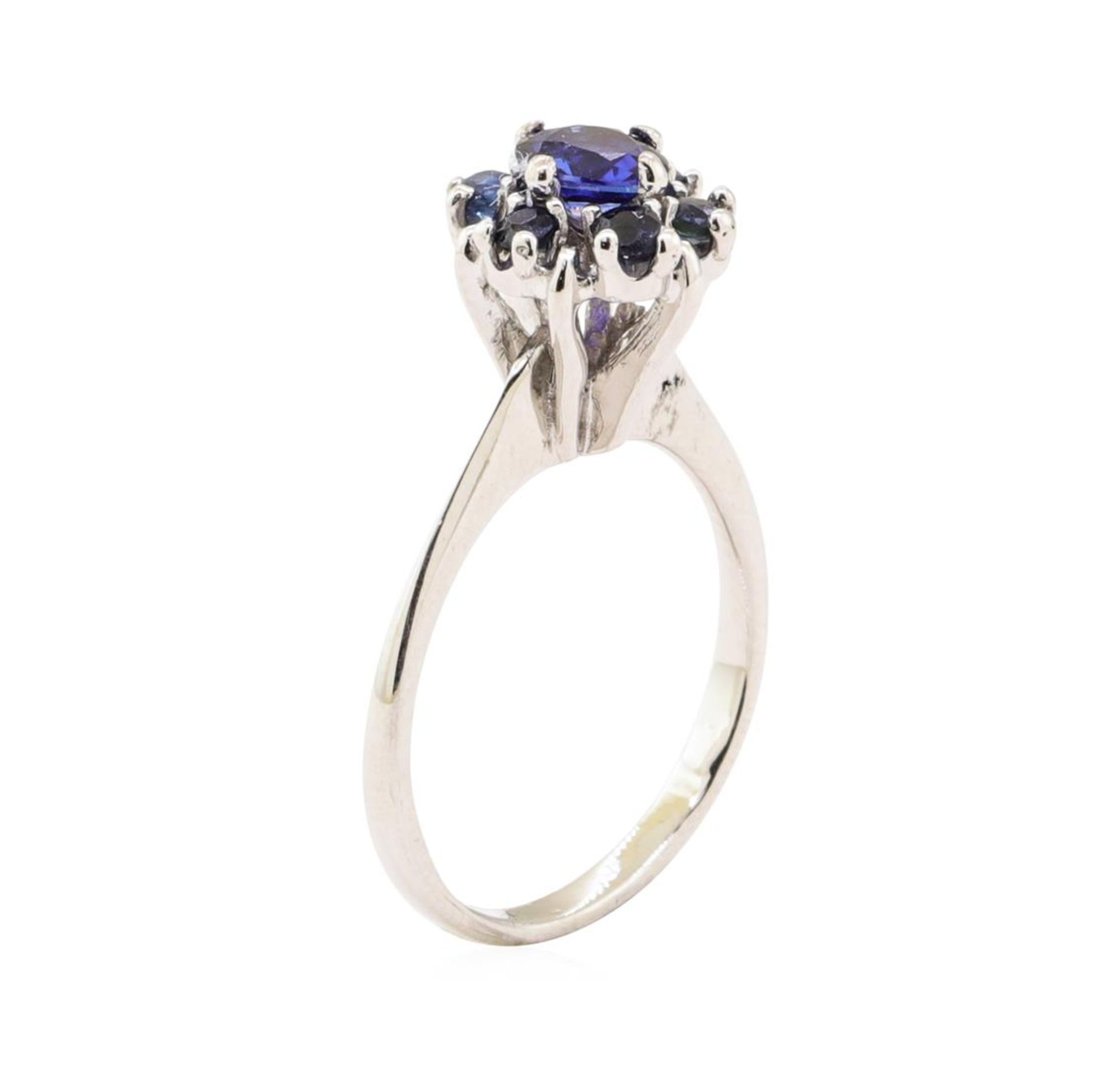 0.67ctw Blue Sapphire Ring - 14KT White Gold - Image 4 of 4
