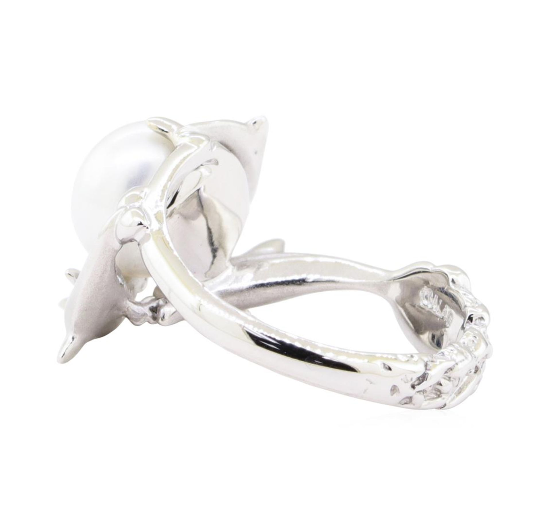 Galatea 0.06ct Diamond and Pearl Ring - 14KT White Gold - Image 3 of 4