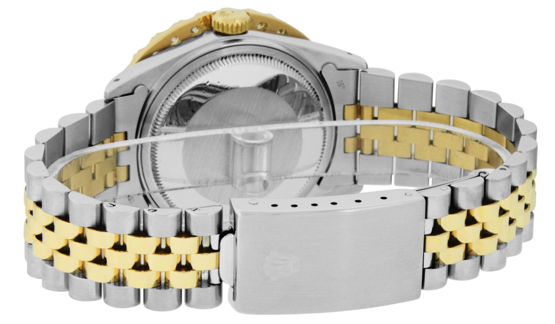 Rolex Mens 2 Tone Blue VS 4ctw Beadset Diamond Datejust Wristwatch with Rolex Bo - Image 8 of 9