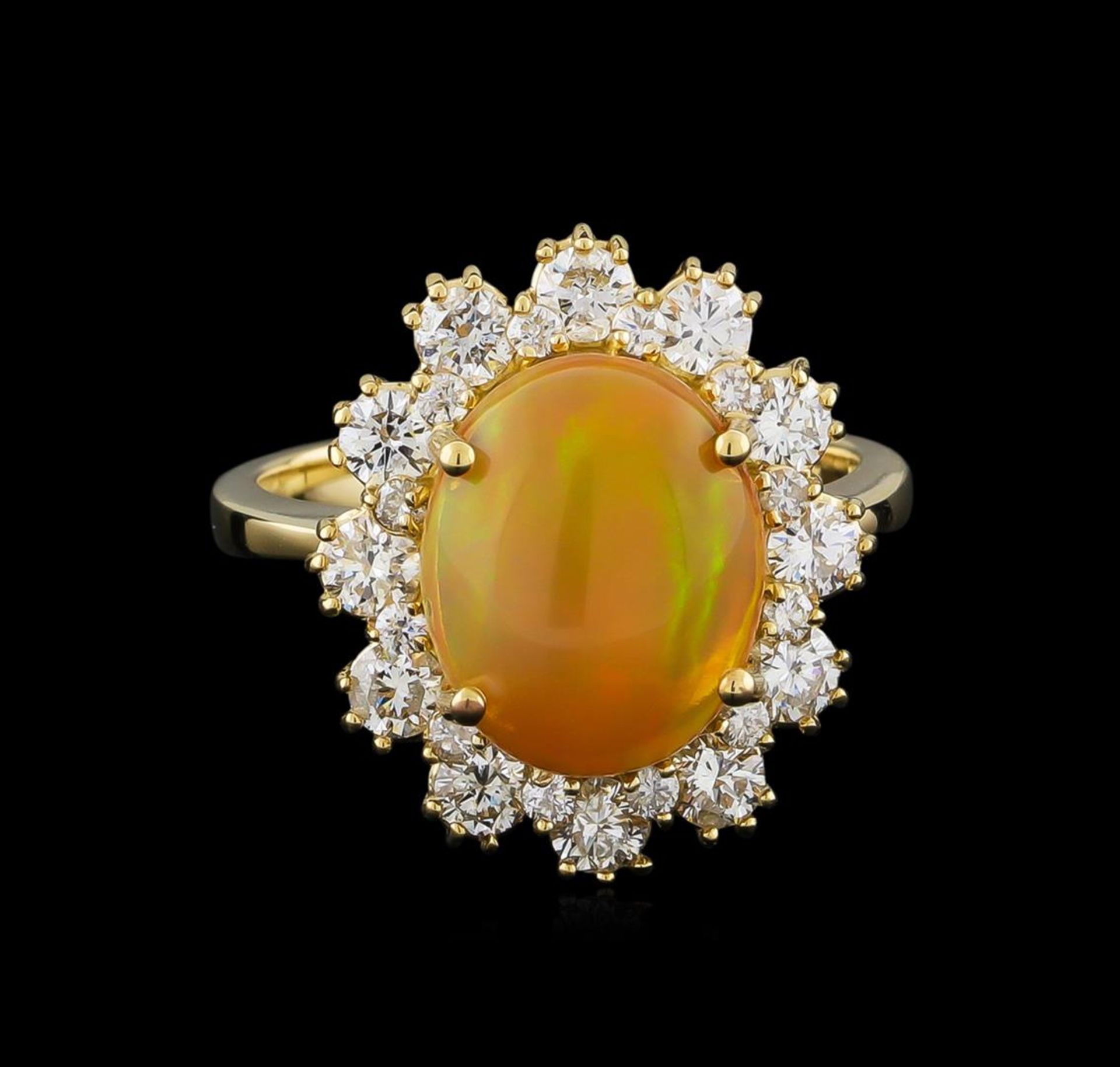 2.55 ctw Opal and Diamond Ring - 14KT Yellow Gold - Image 2 of 5